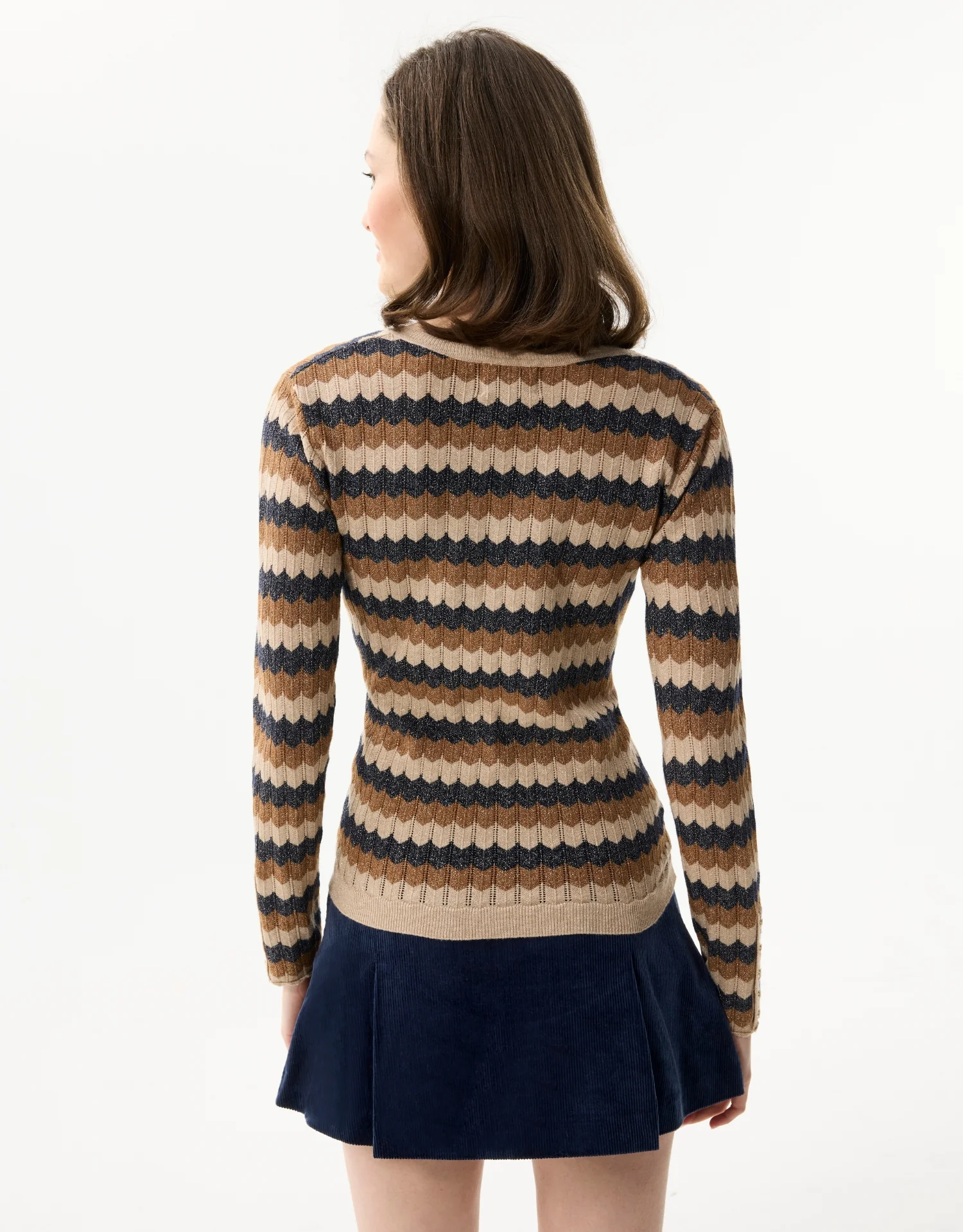 Pull col V rayures - Image 9