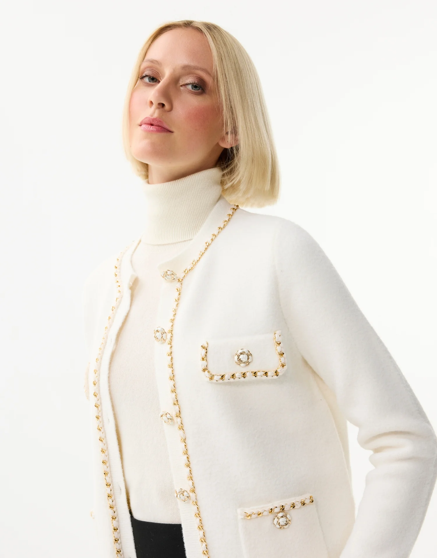 Cardigan à détails dorés - Image 7