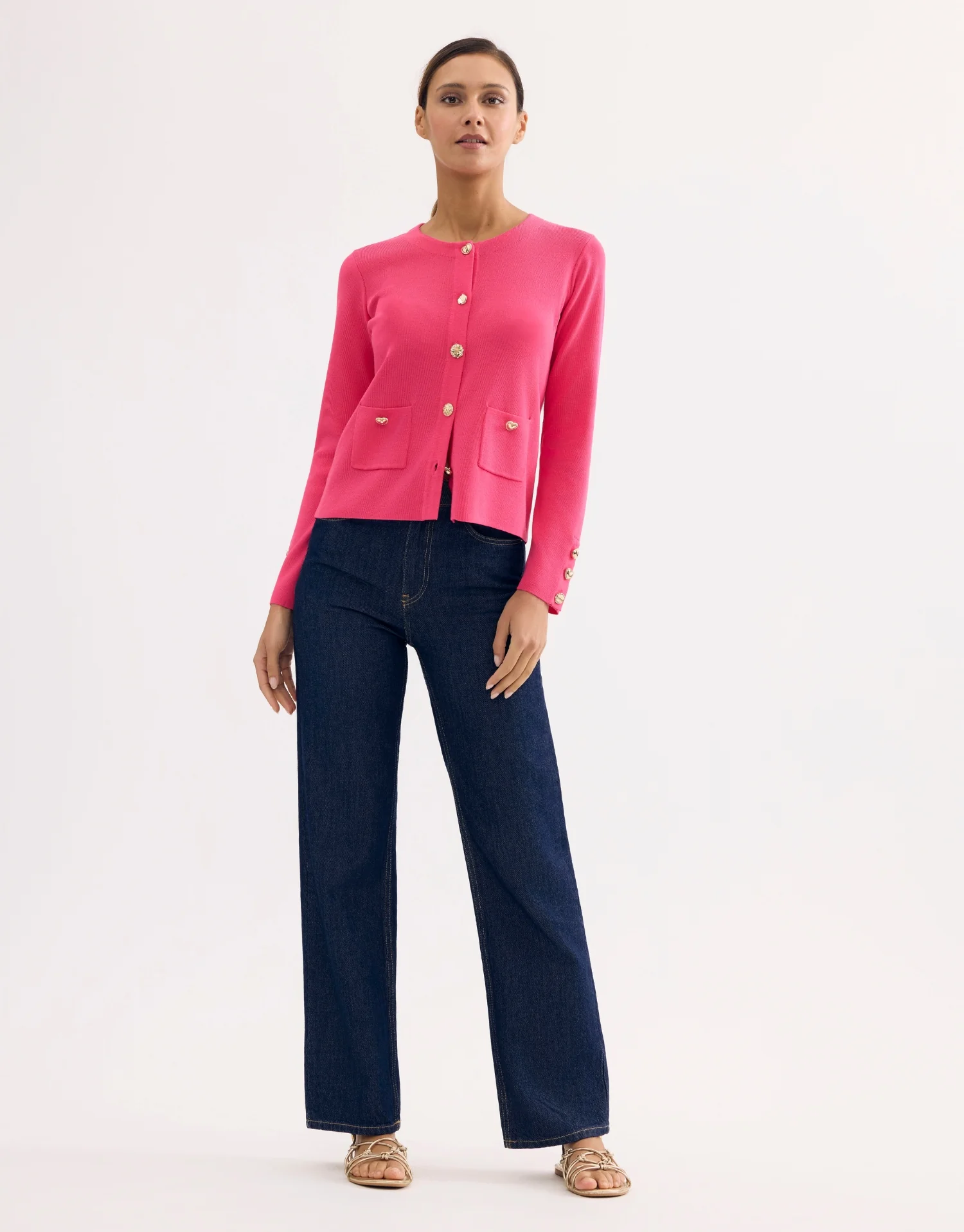 Cardigan chic à boutons bijoux - Image 6