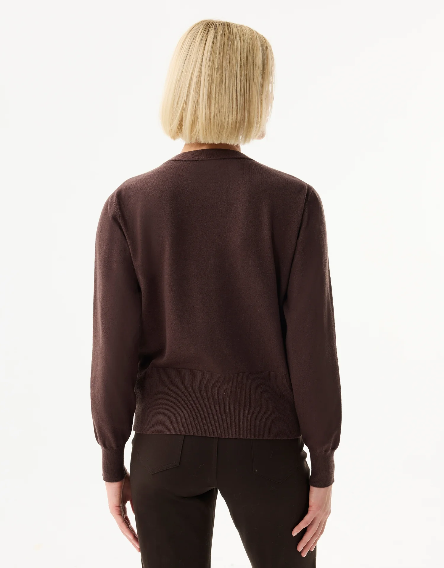Cardigan chocolat bord lurex - Image 4