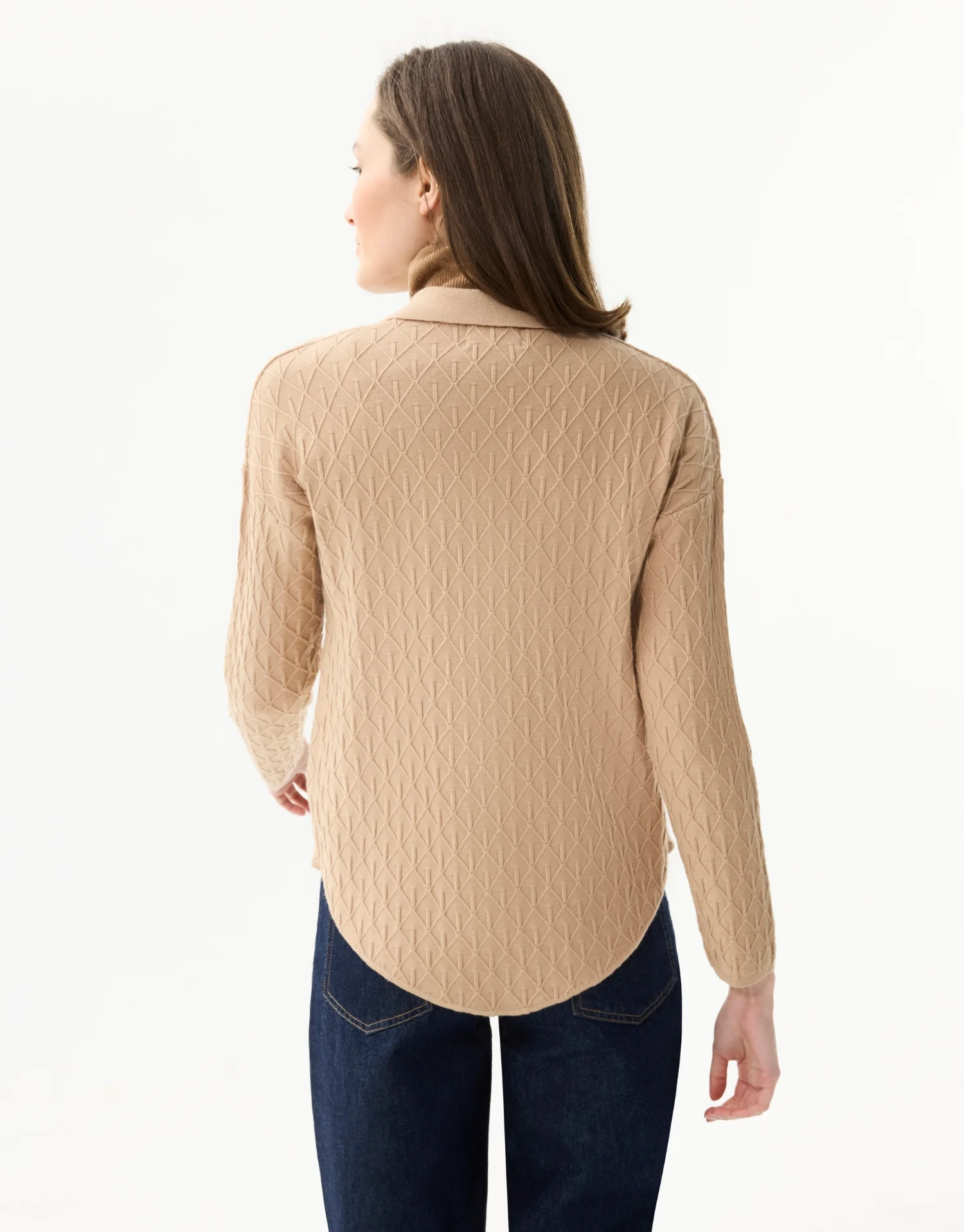 Cardigan texturé à boutons dorés - Image 4