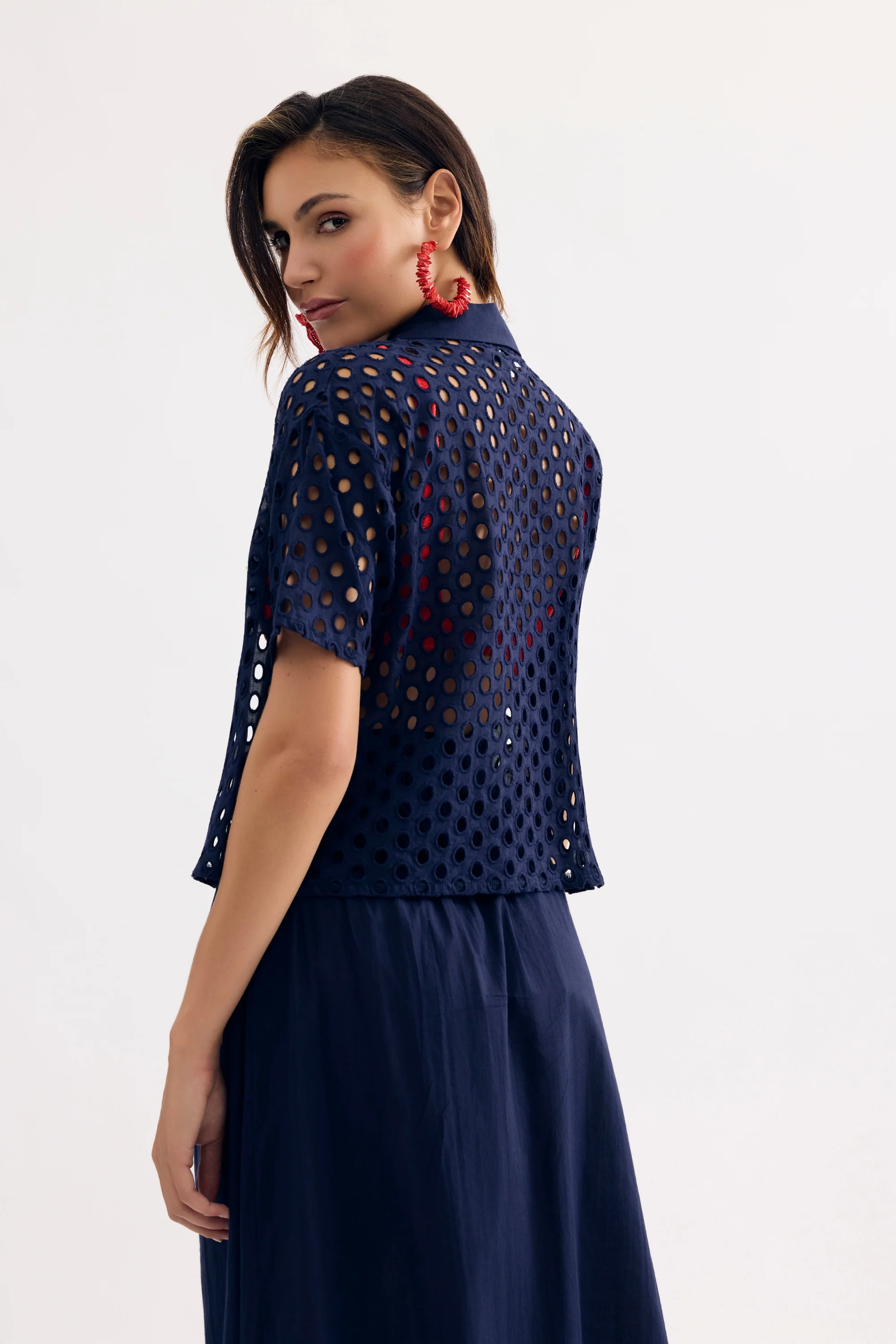 Chemise ajourée manches courtes - Image 4