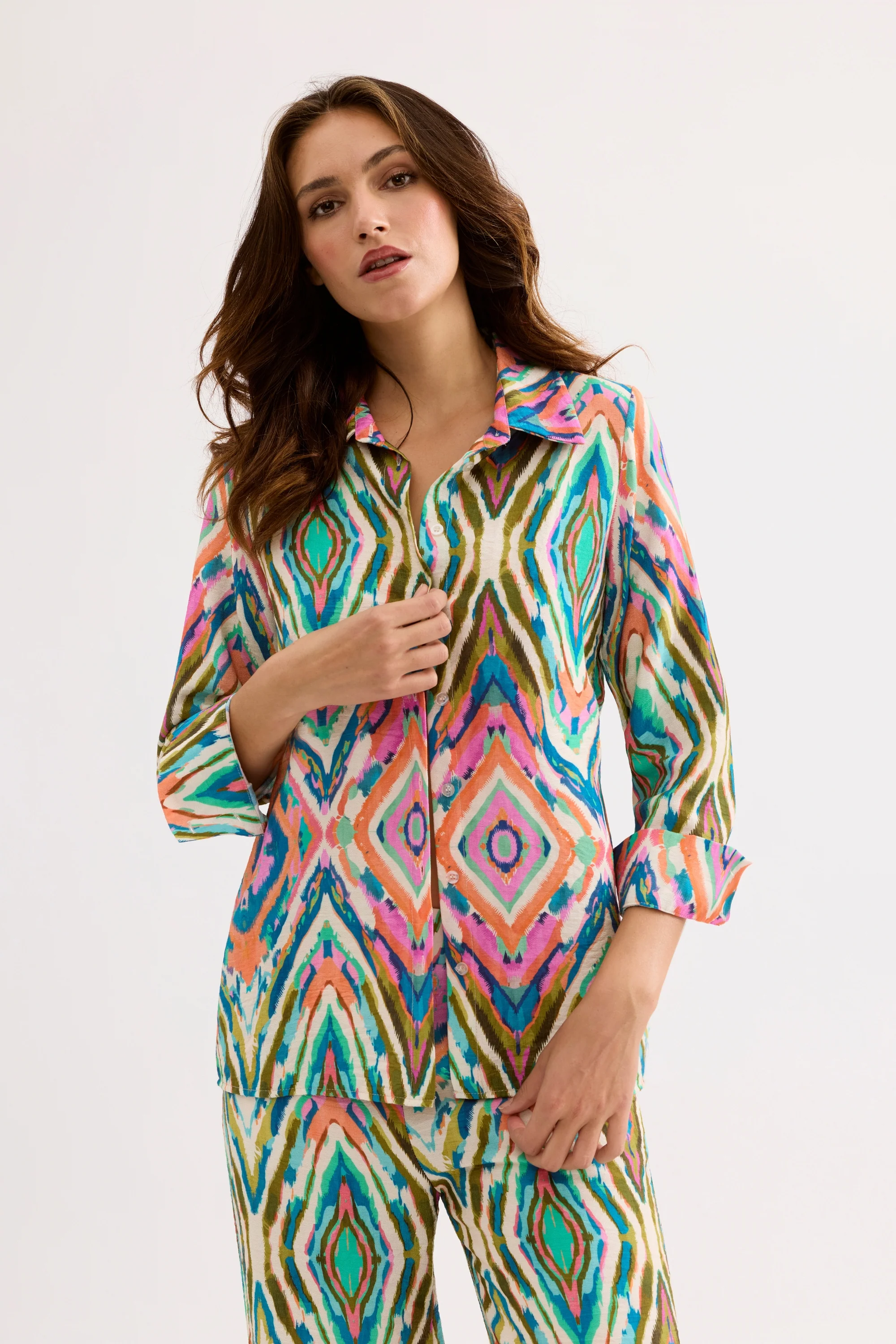 Chemise imprimé graphique multicolore - Image 3