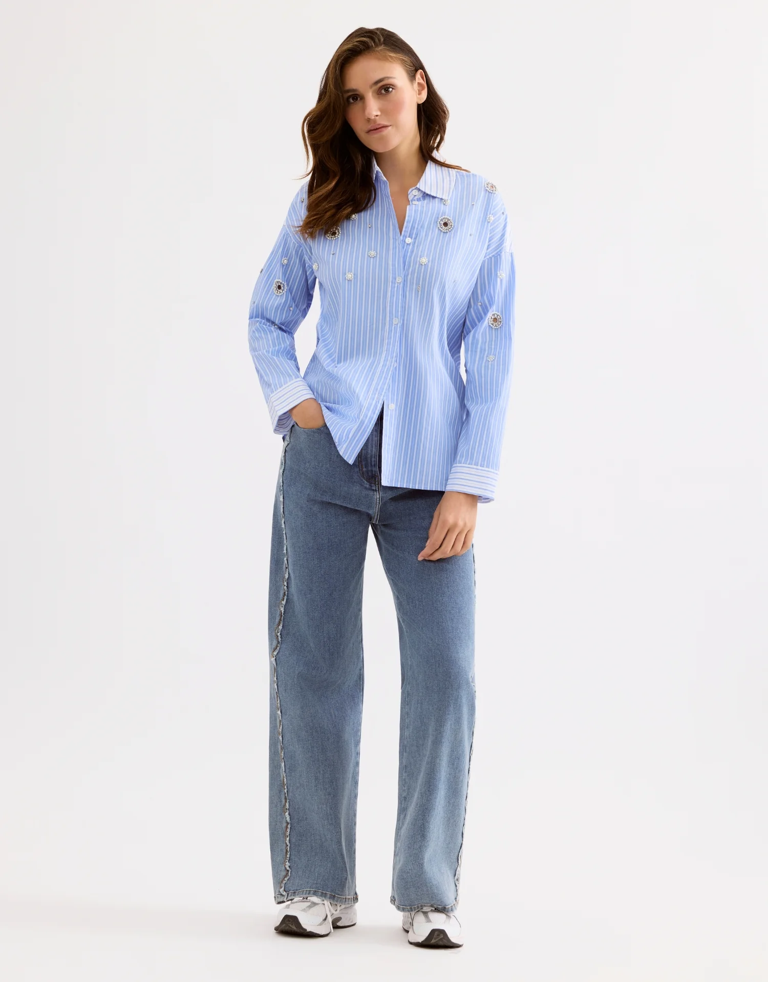 Chemise rayée bleue - Image 3