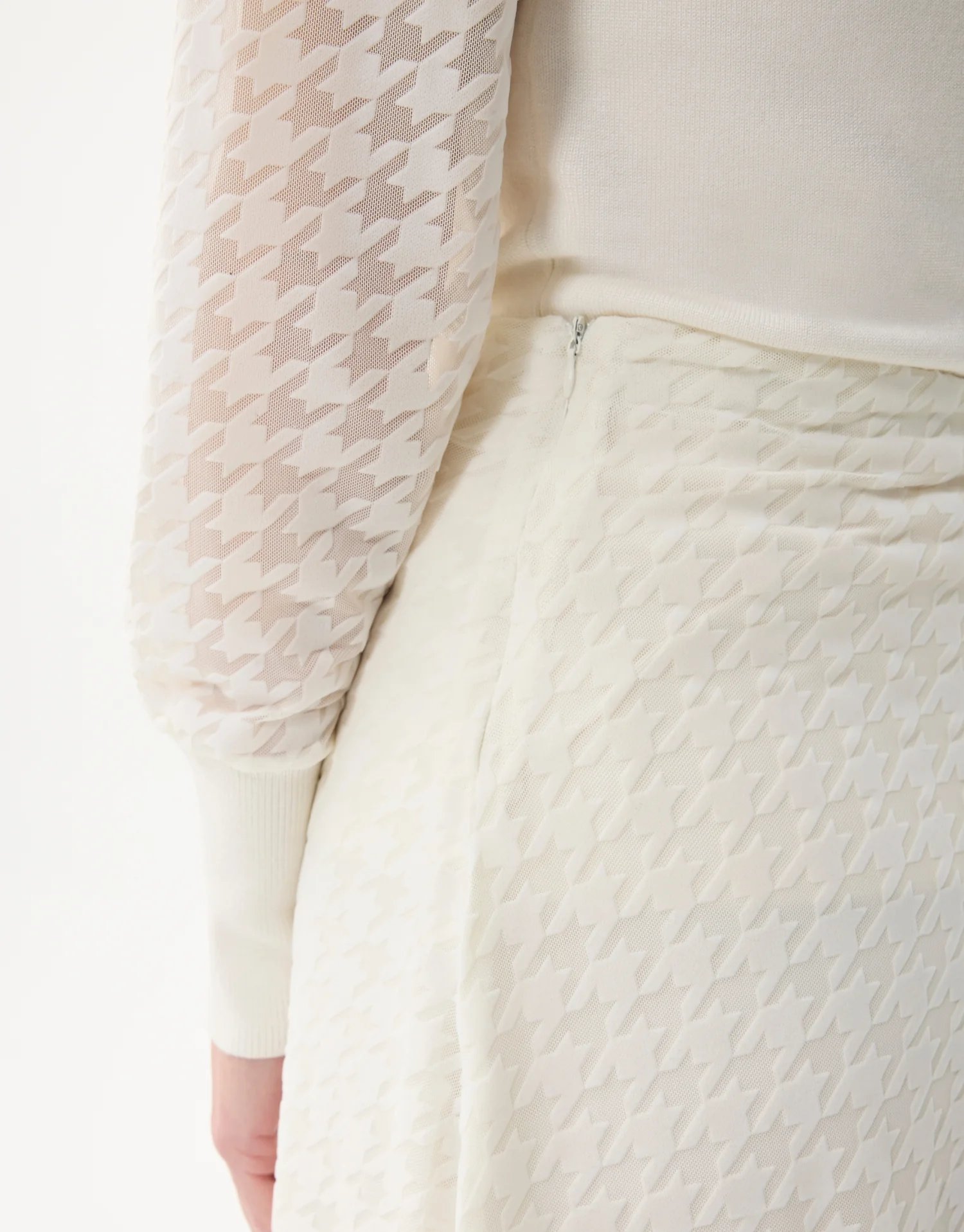Jupe en jacquard écru - Image 3