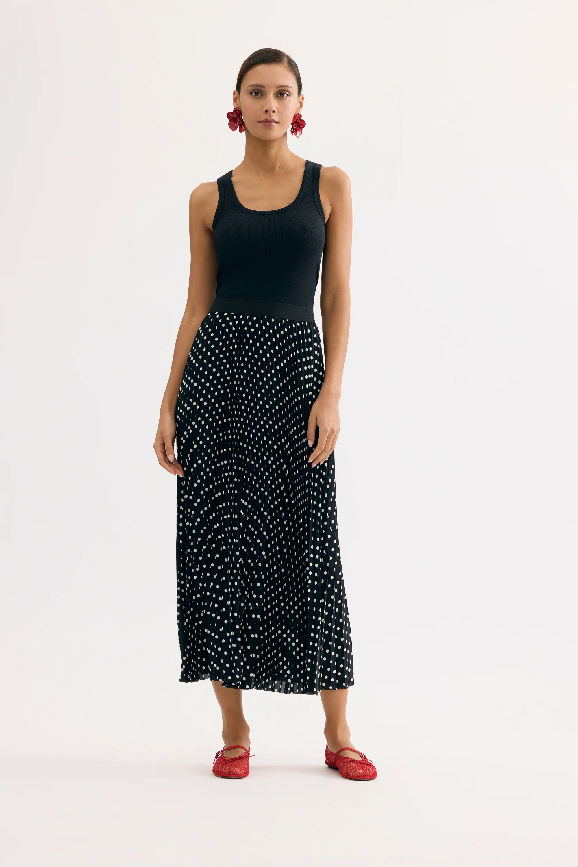 Jupe midi à pois - Image 4