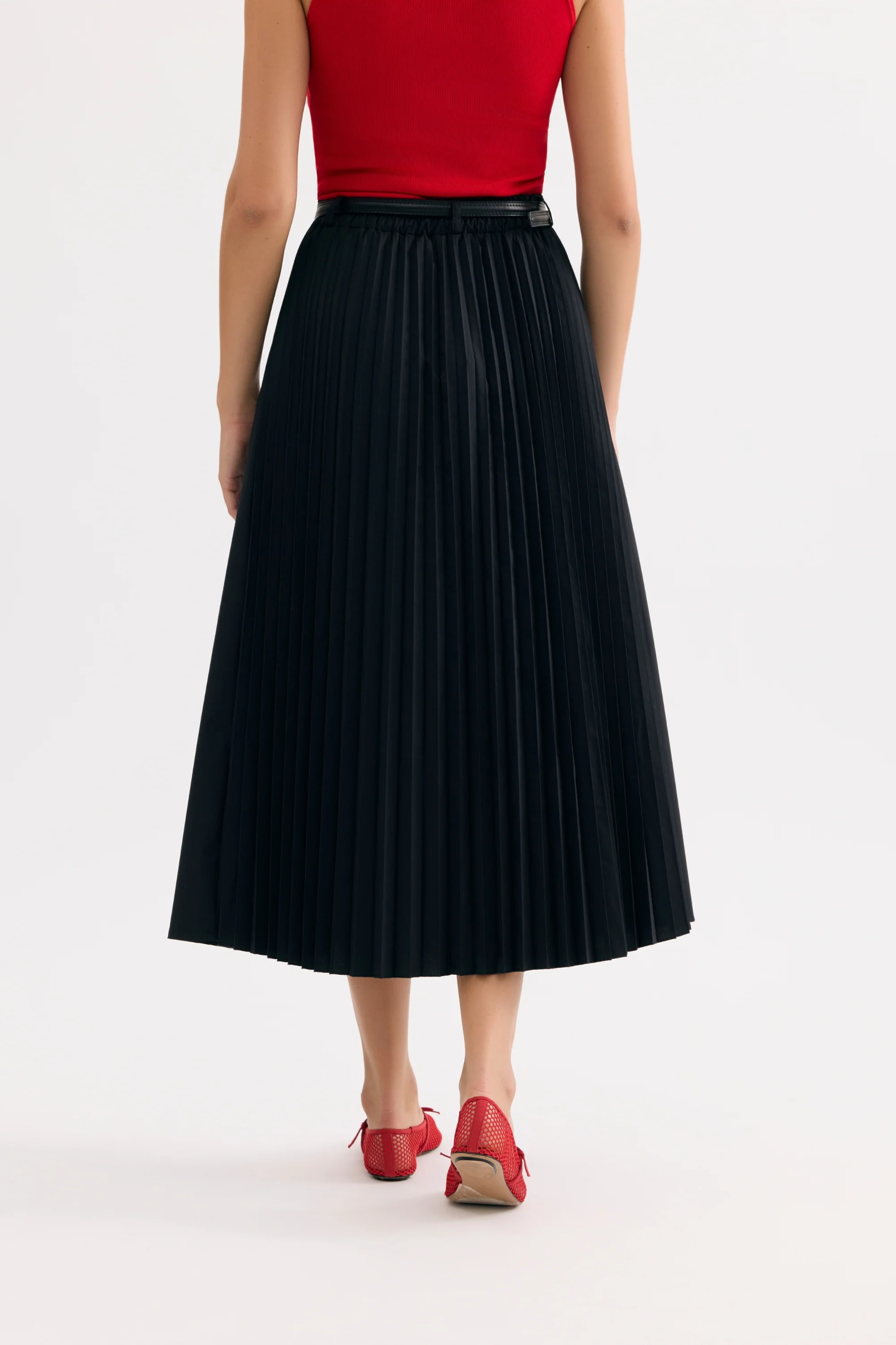 Jupe midi évasée taille haute - Image 3