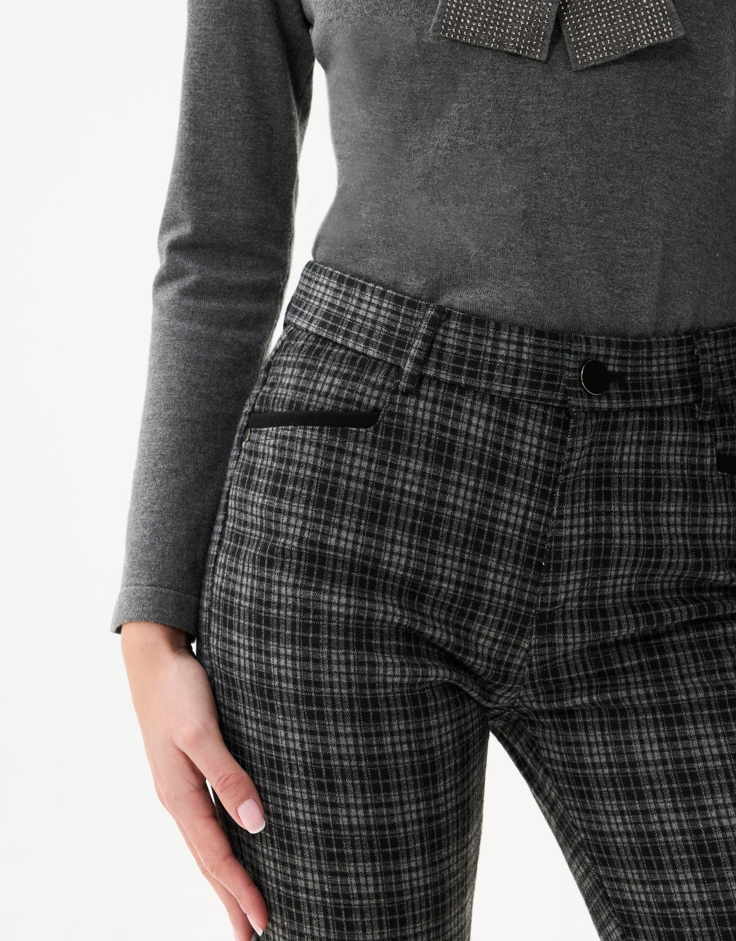 Pantalon à carreaux coupe droite - Image 3