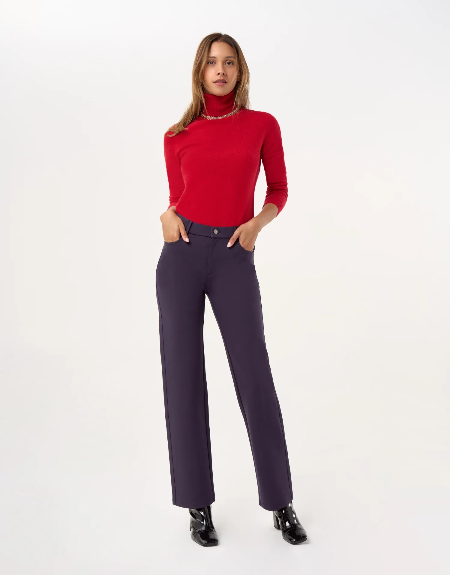 Pantalon droit extensible à taille mi-haute - Image 12