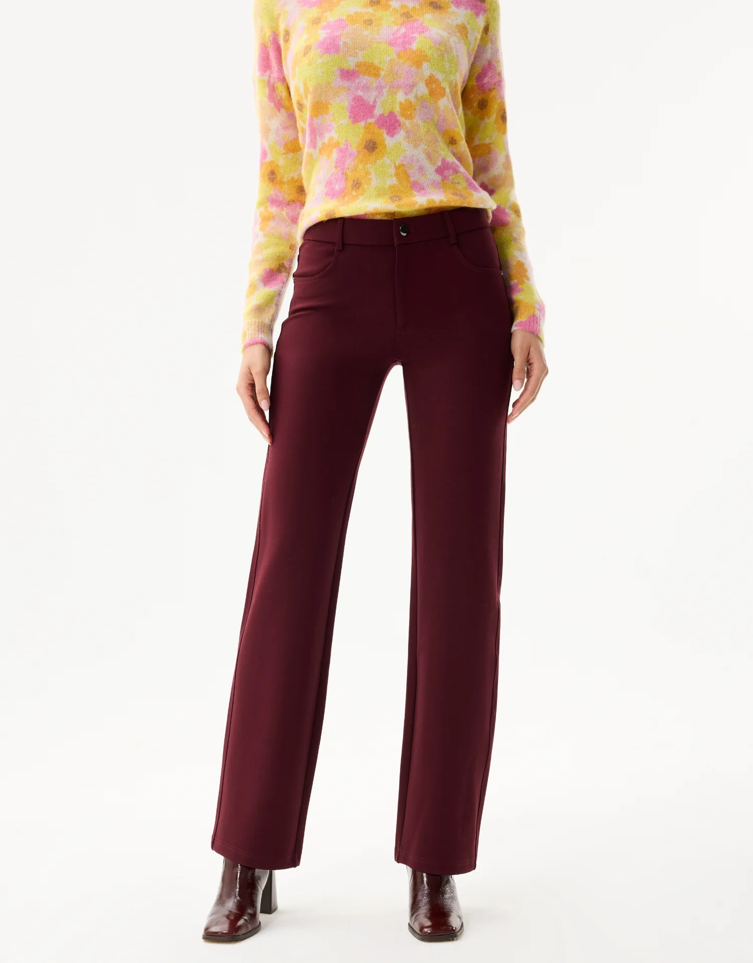 Pantalon droit extensible à taille mi-haute - Image 14