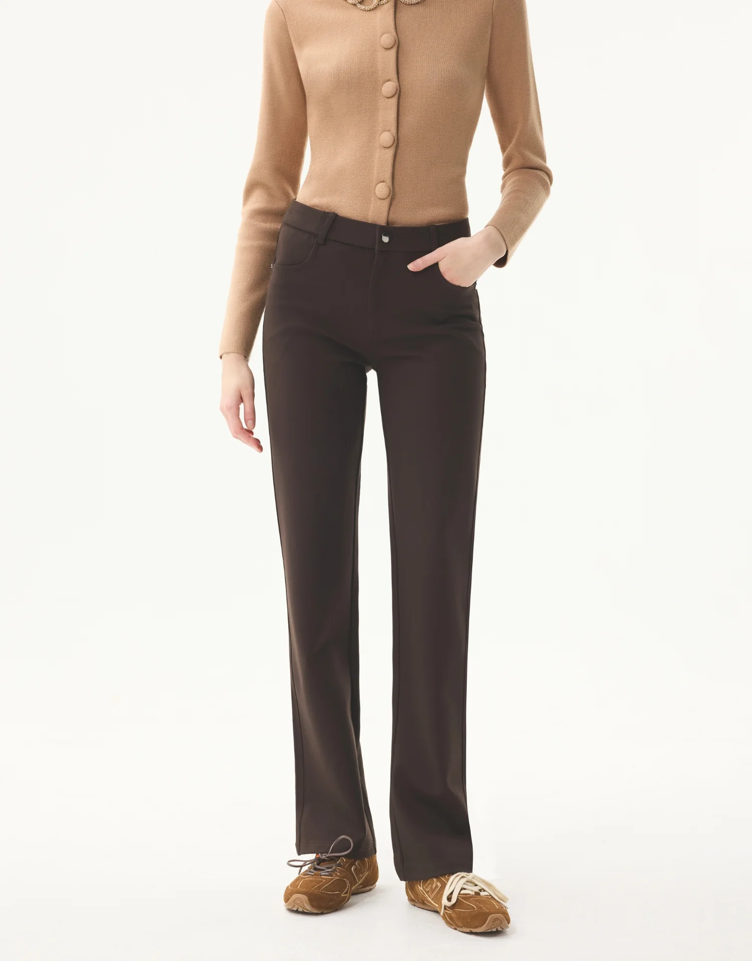 Pantalon droit extensible à taille mi-haute - Image 17