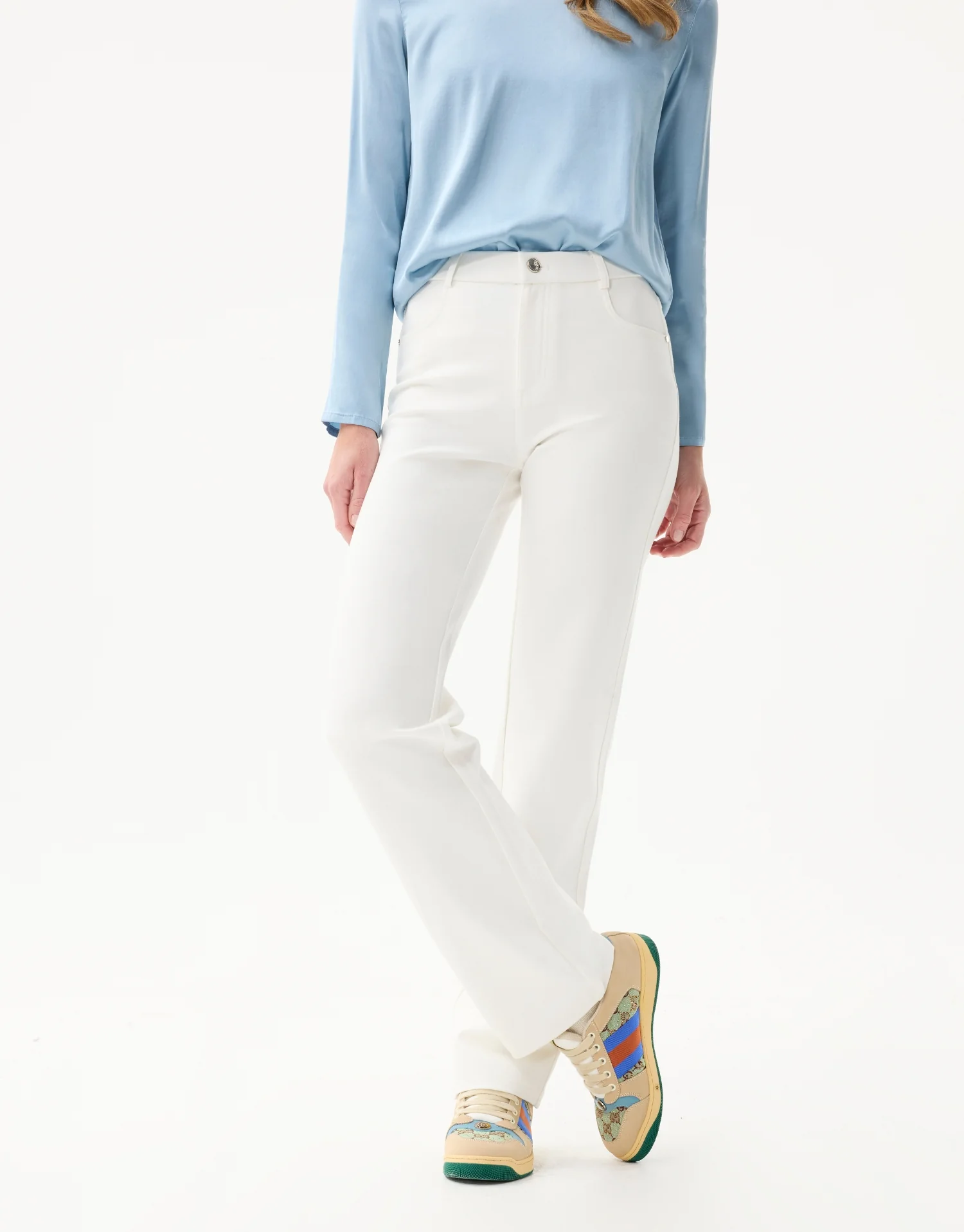 Pantalon droit extensible à taille mi-haute - Image 22