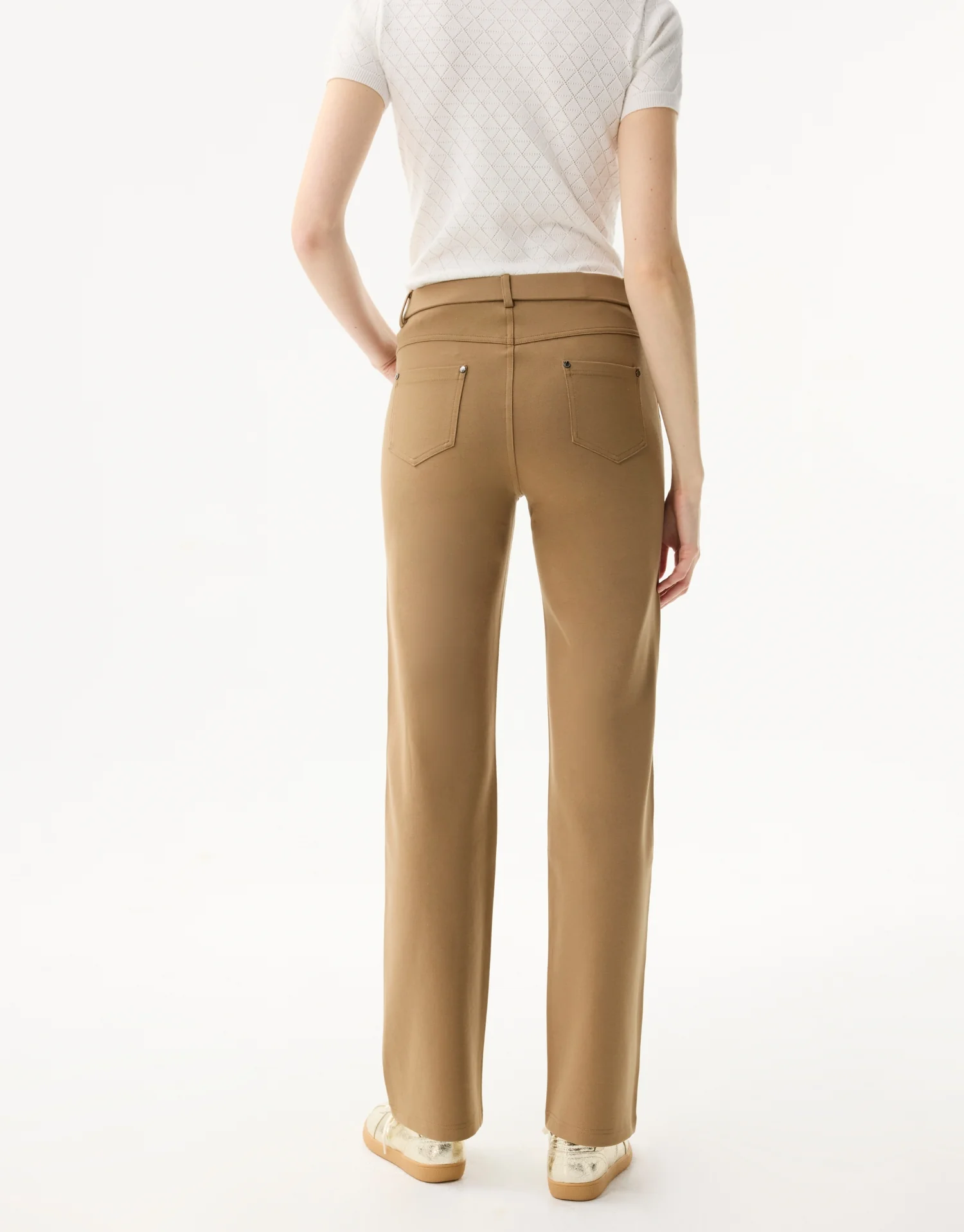 Pantalon droit extensible à taille mi-haute - Image 4