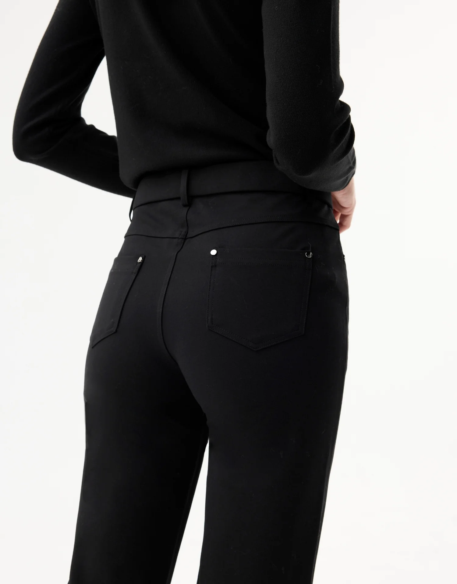 Pantalon droit extensible à taille mi-haute - Image 7