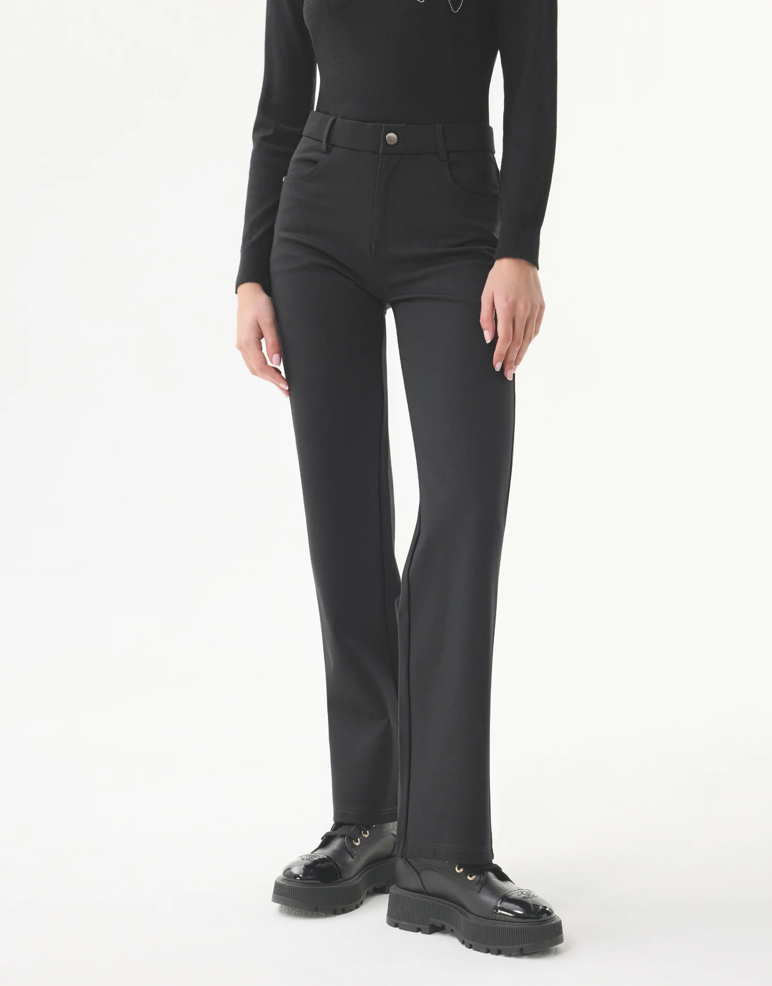 Pantalon droit extensible à taille mi-haute - Image 8