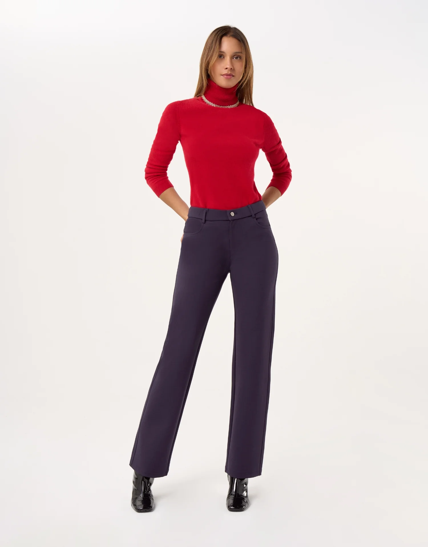 Pantalon droit extensible à taille mi-haute - Image 9