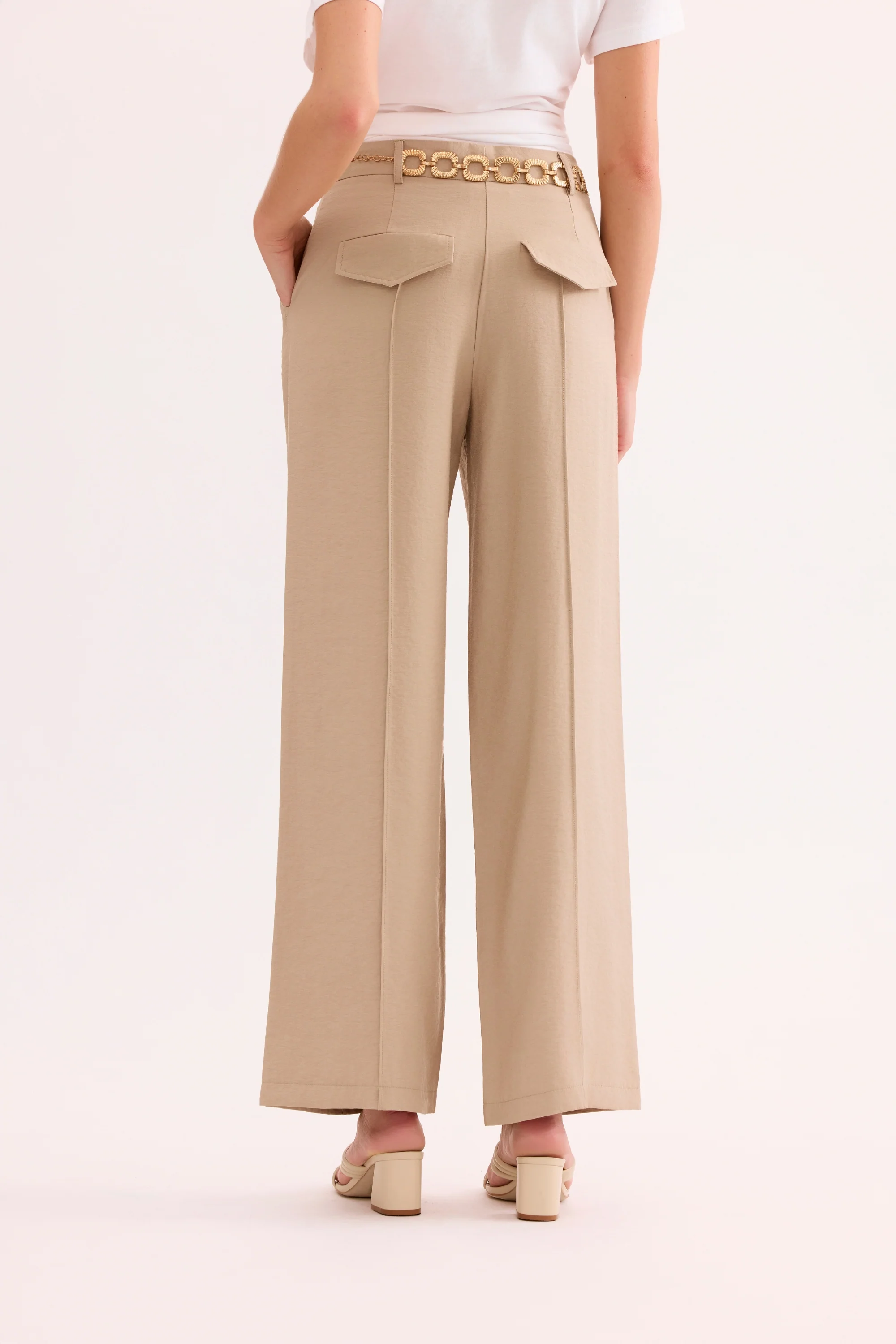 Pantalon large taille haute - Image 3