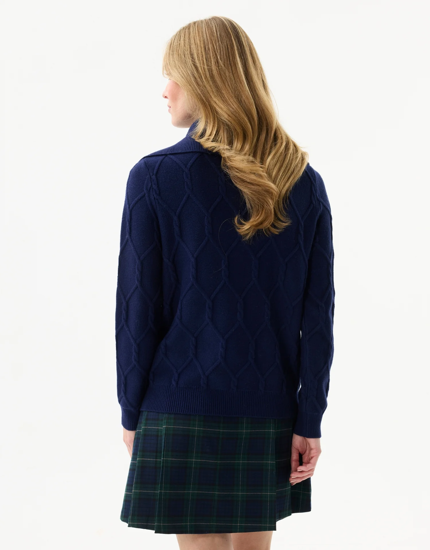 Pull à col zippé en maille relief - Image 10