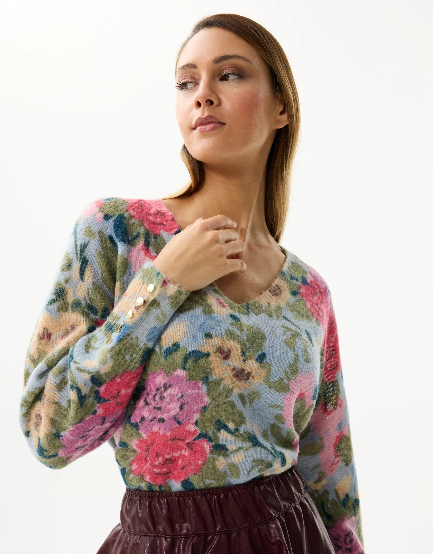 Pull à imprimé floral pastel - Image 4