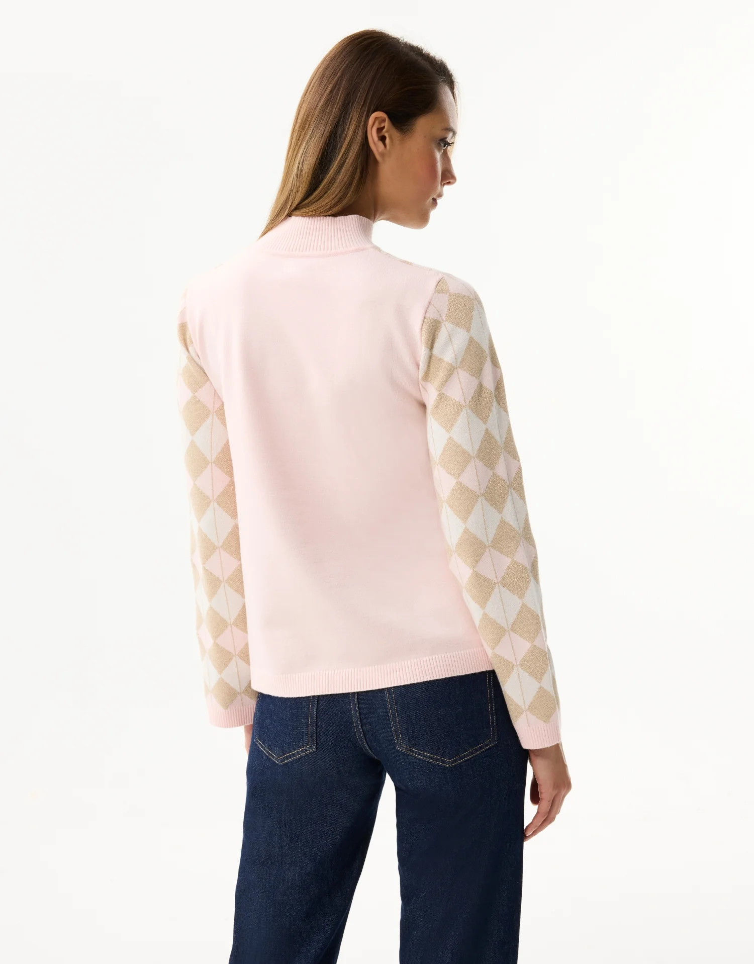 Pull à motifs losanges pastel - Image 2