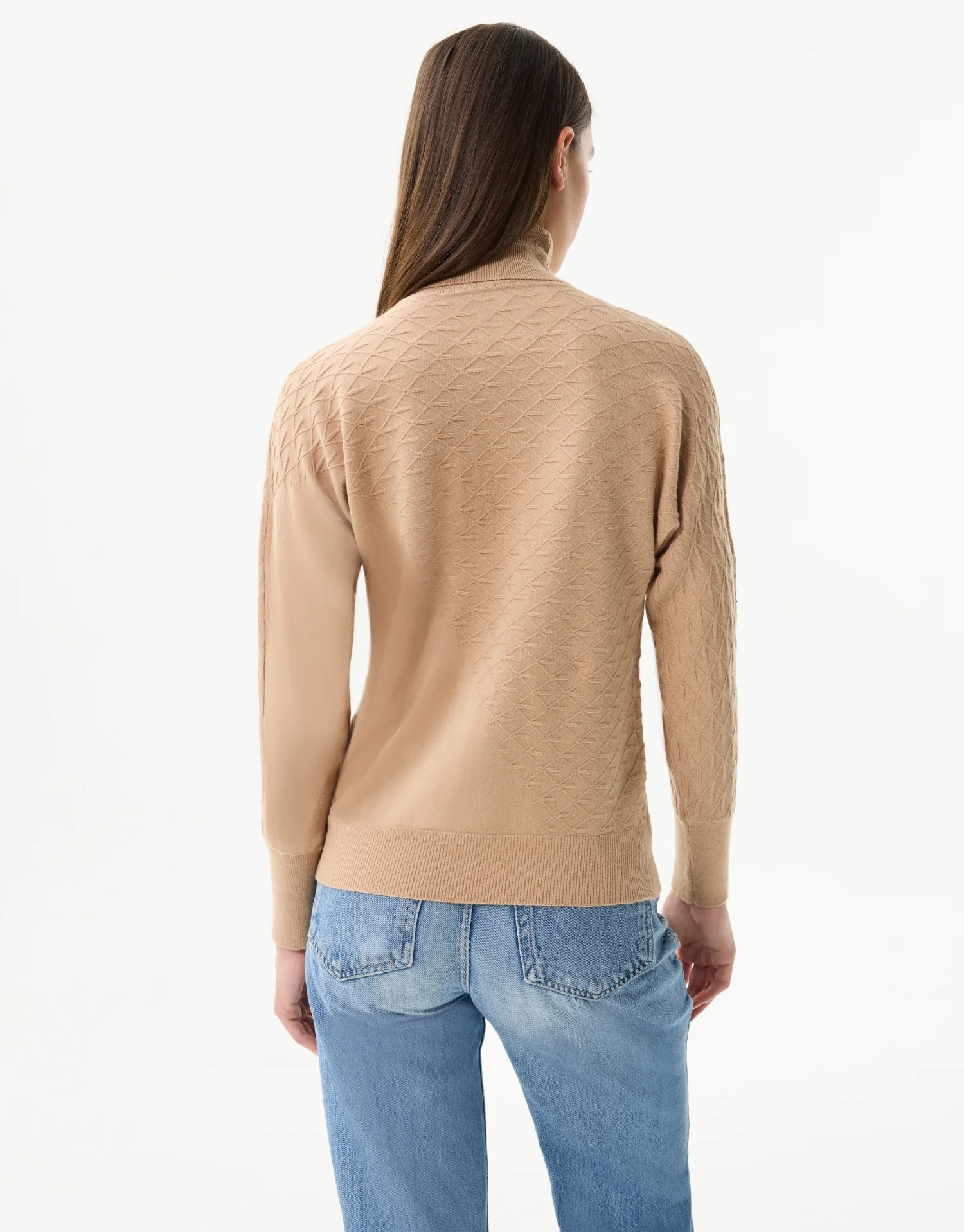 Pull col roulé en maille strass - Image 4