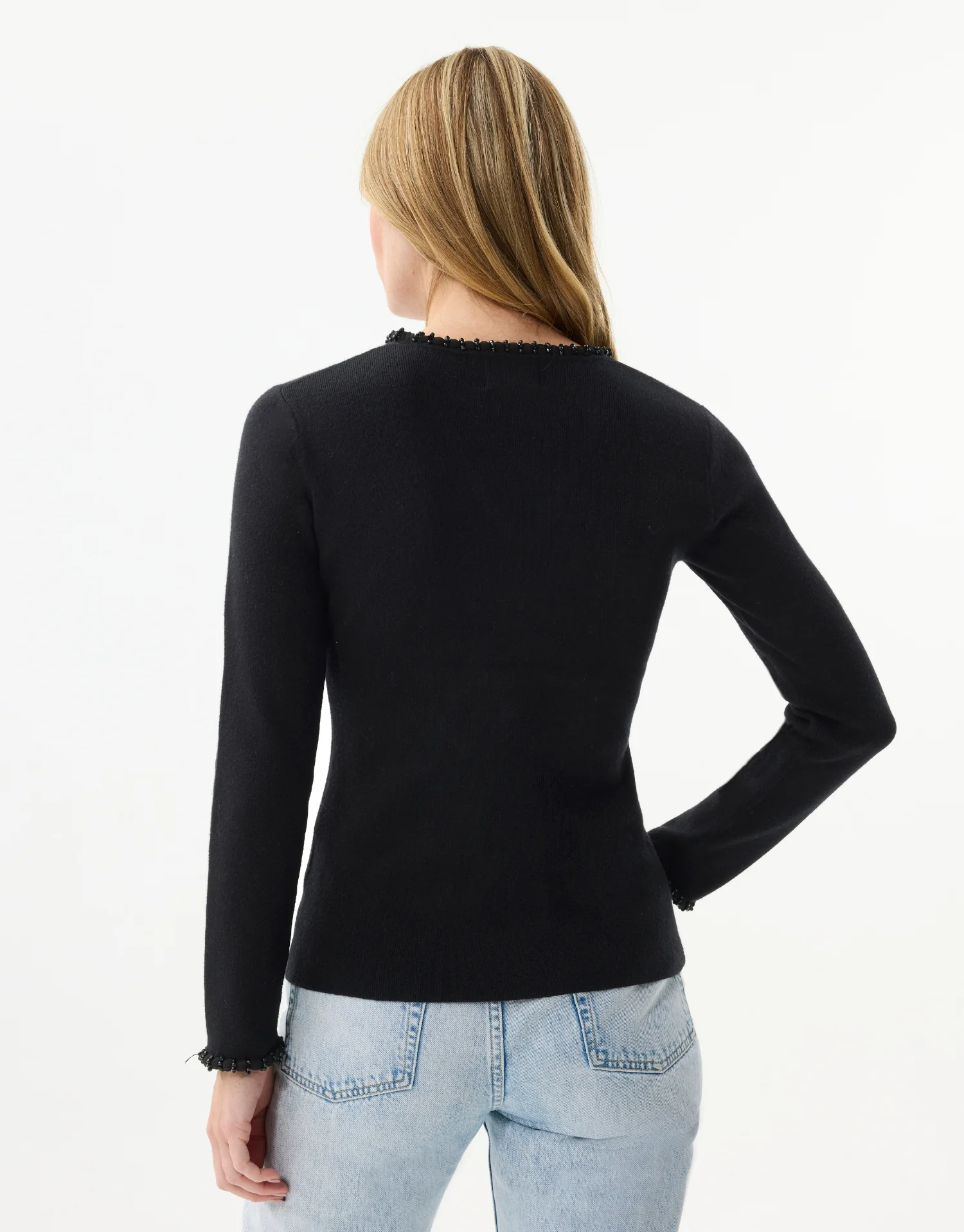 Pull col V avec perles - Image 3