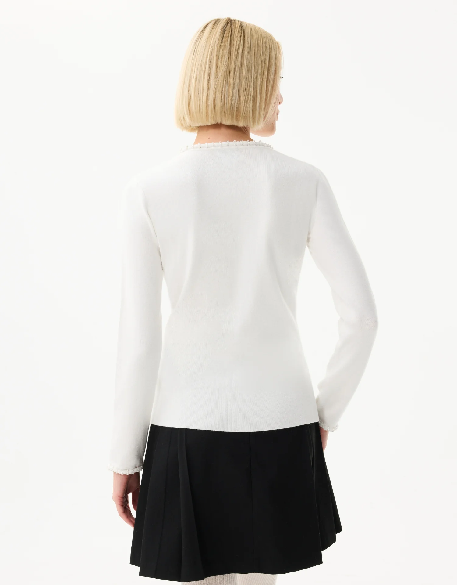 Pull col V avec perles - Image 8