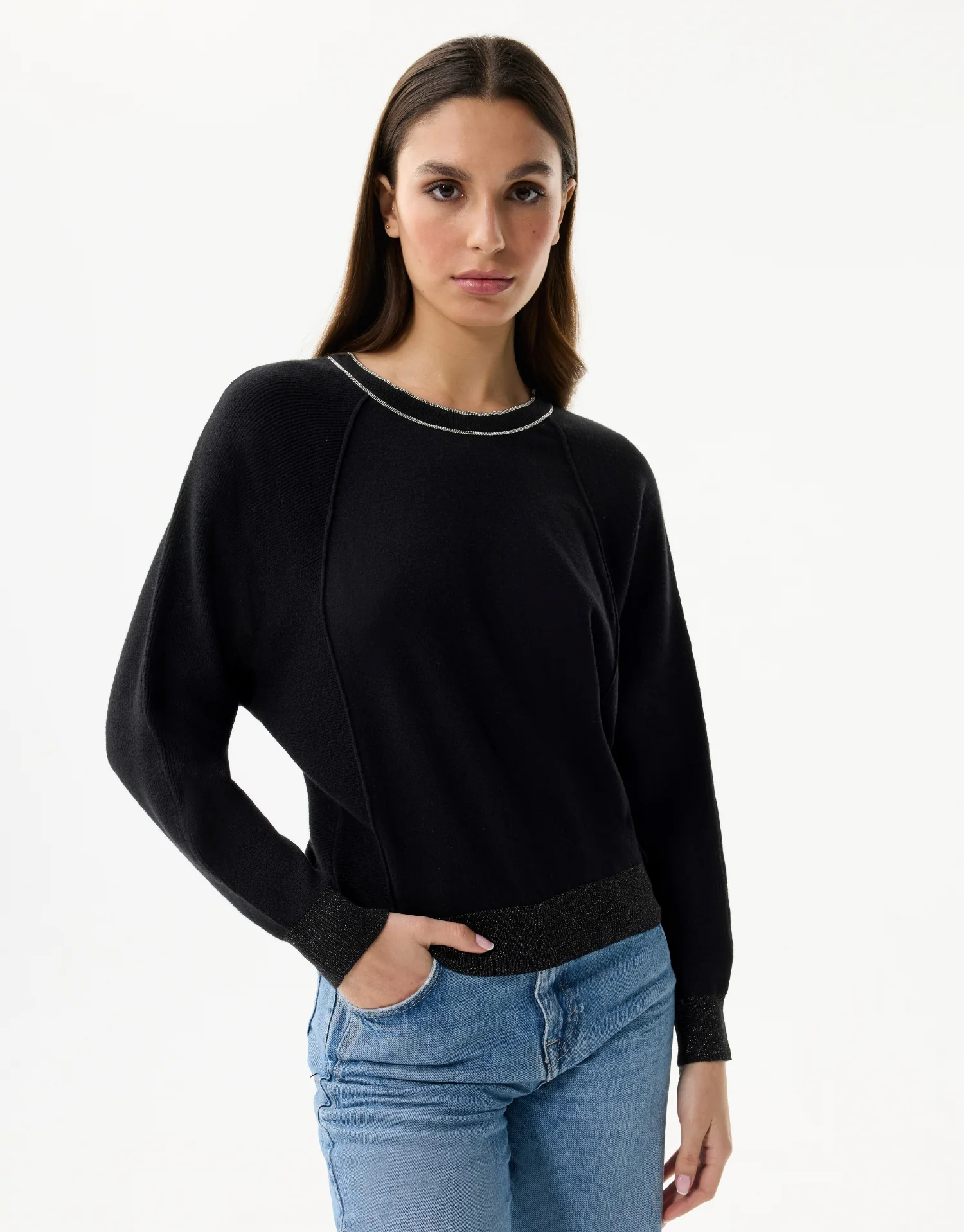 Pull détail lurex