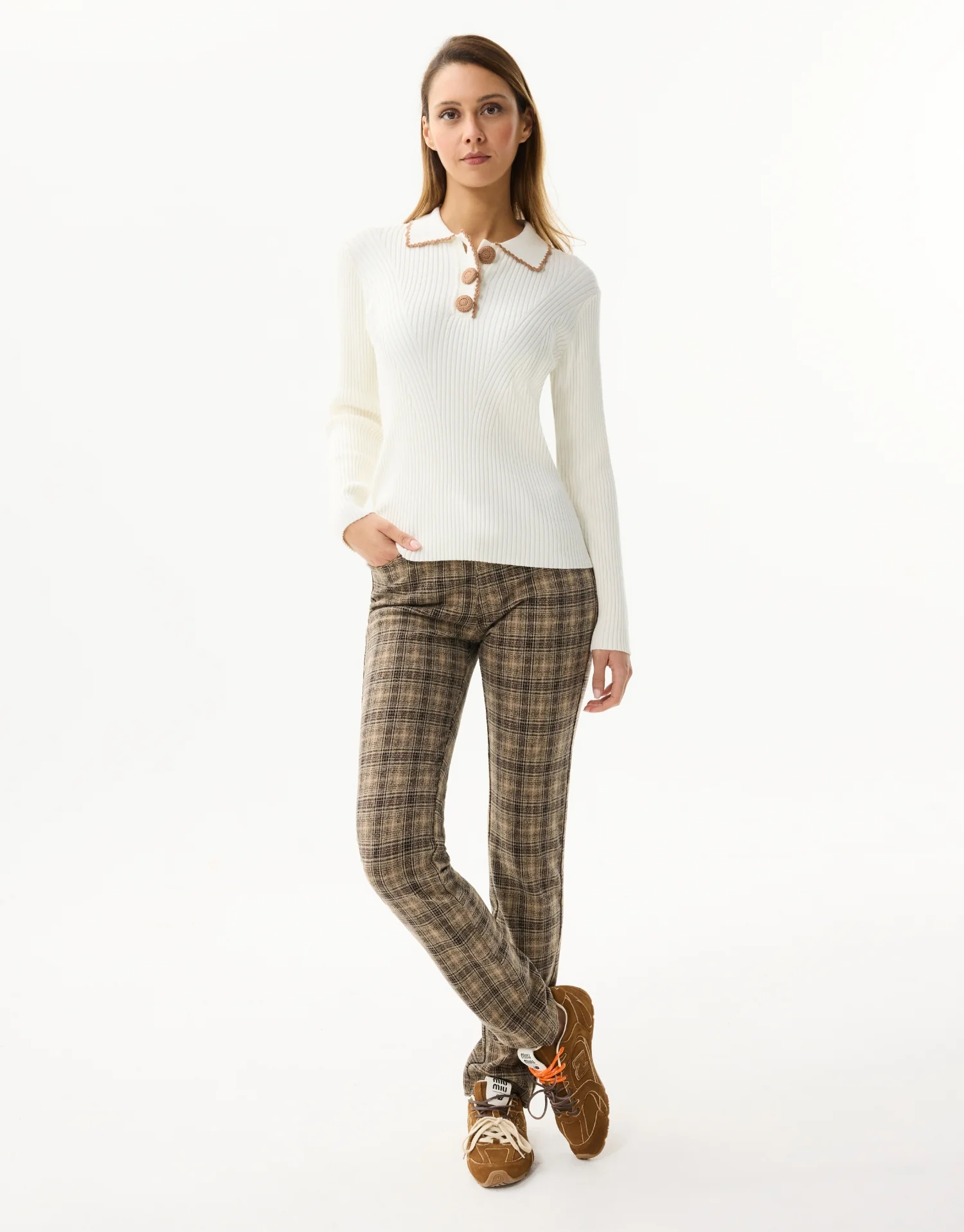 Pull col polo boutonné - Image 11