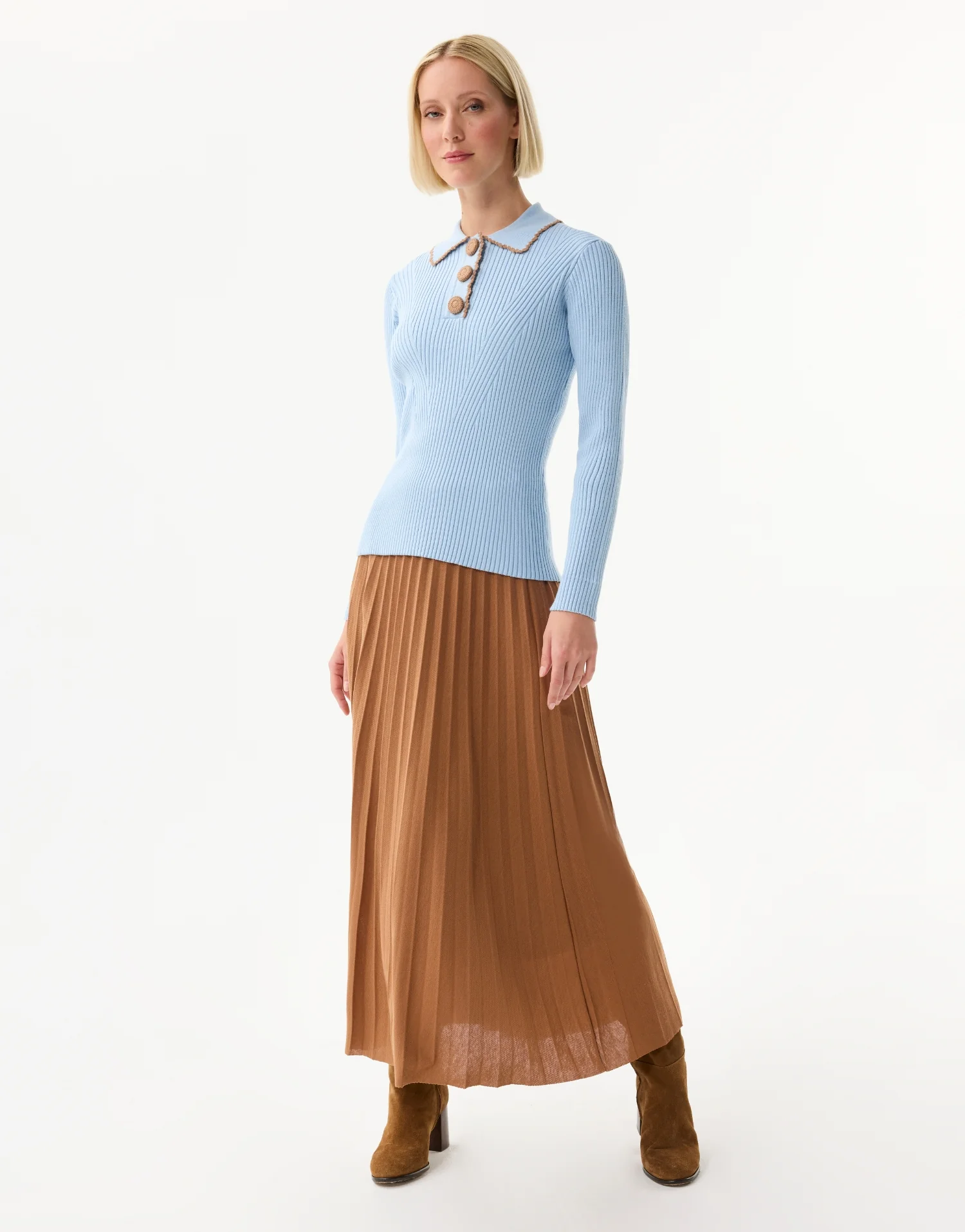 Pull col polo boutonné - Image 3