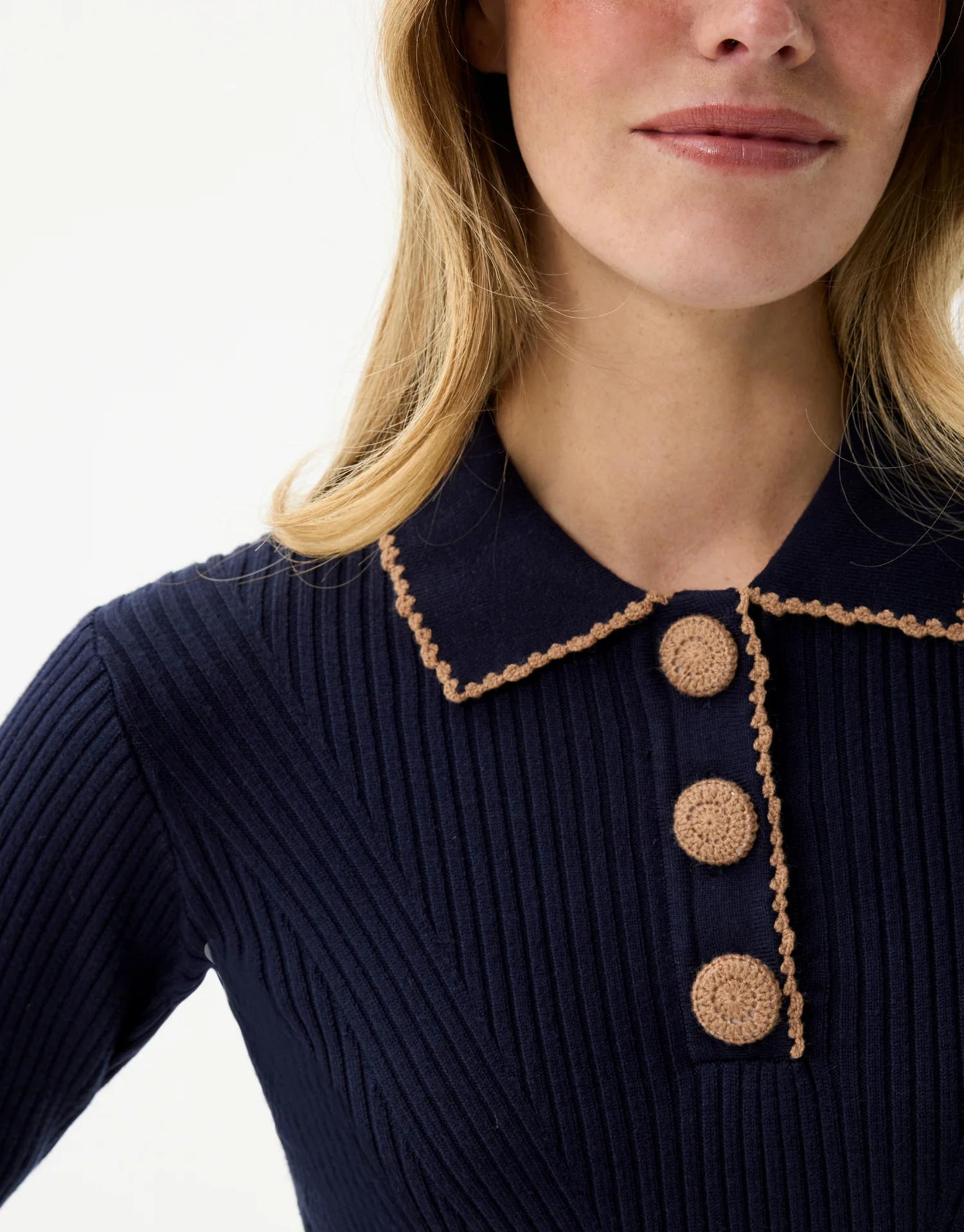 Pull col polo boutonné - Image 5