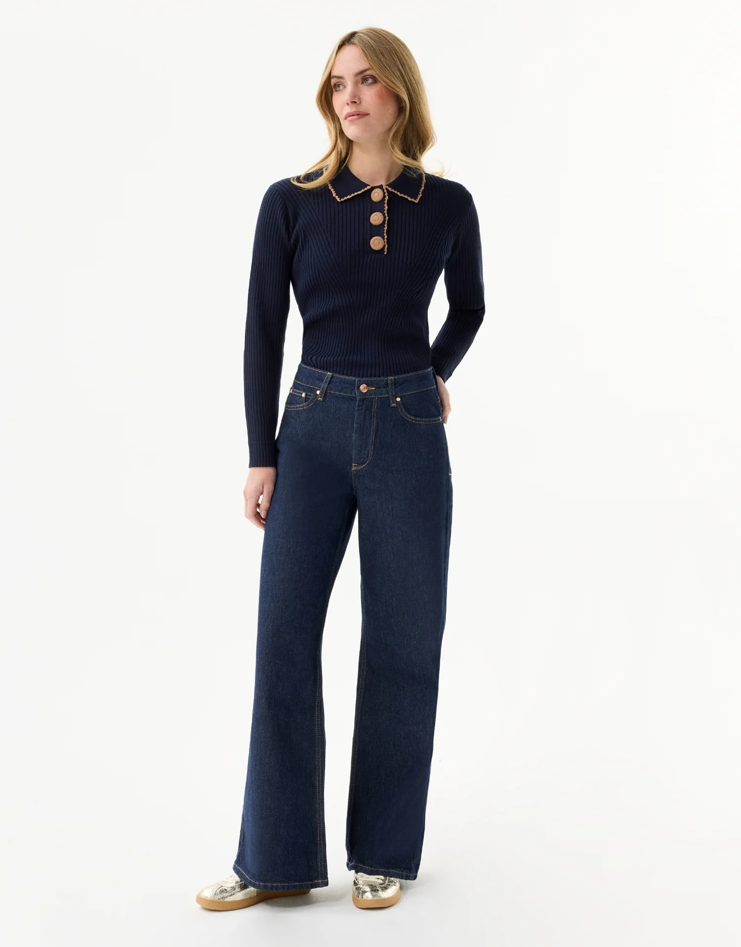 Pull col polo boutonné - Image 6
