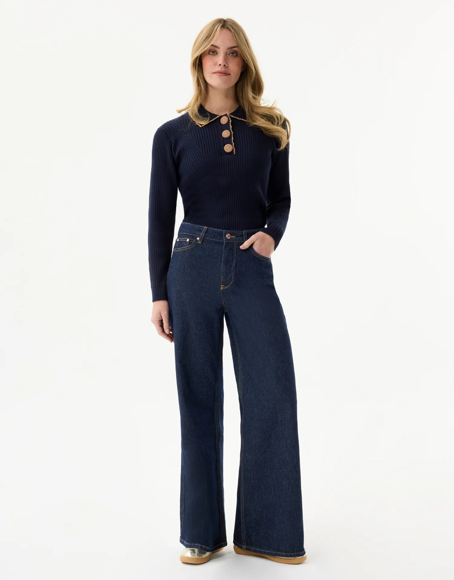 Pull col polo boutonné - Image 7
