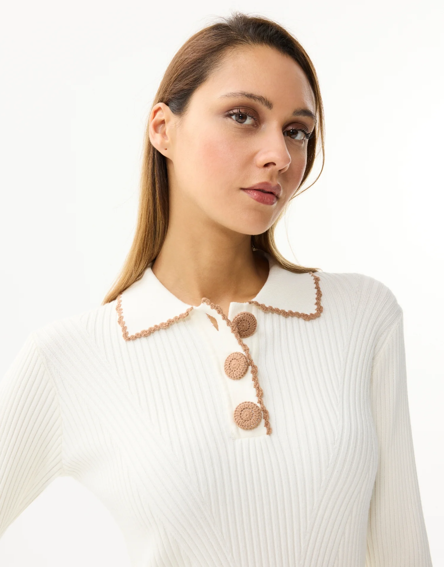 Pull col polo boutonné - Image 9