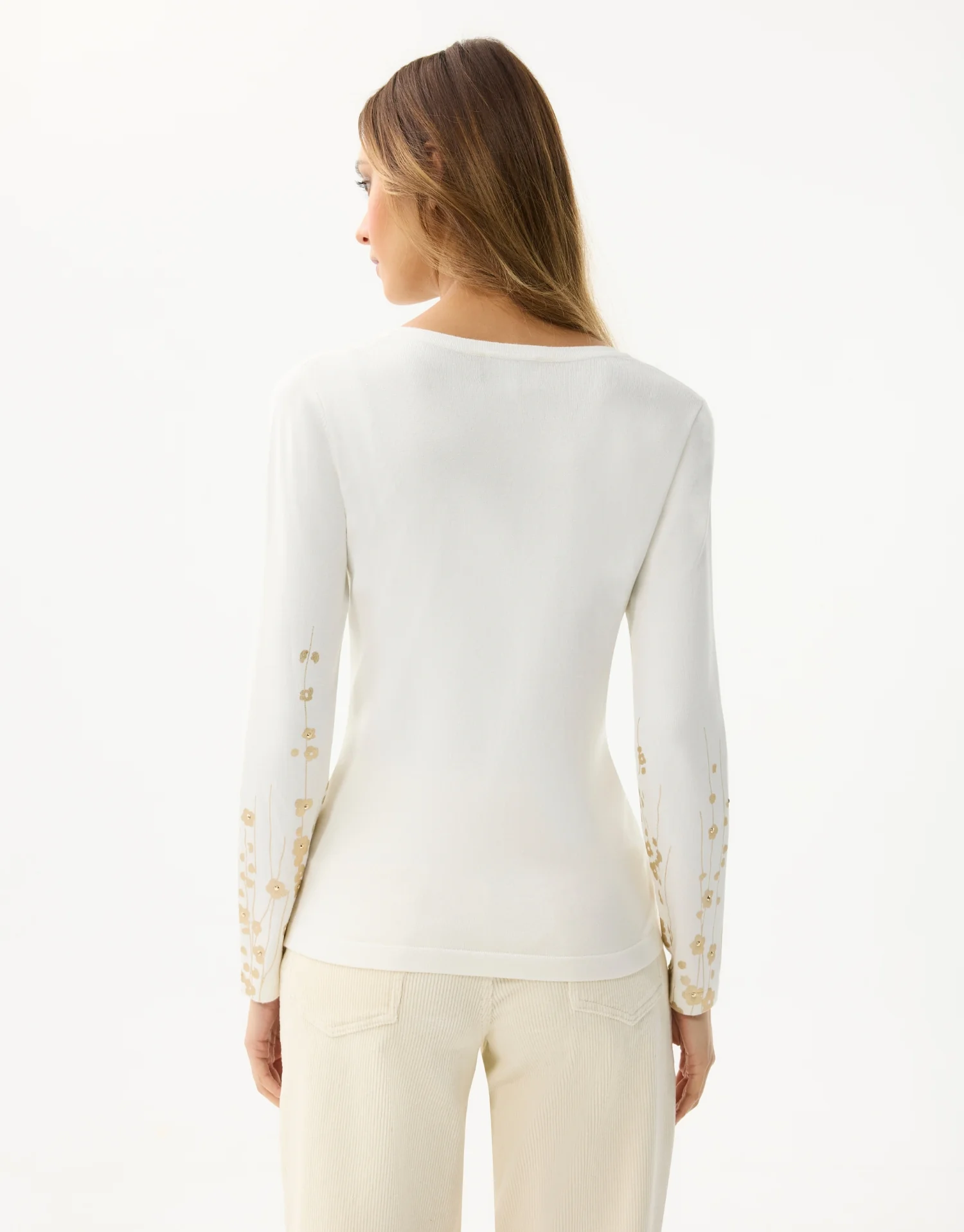 Pull col V fleuri - Image 10