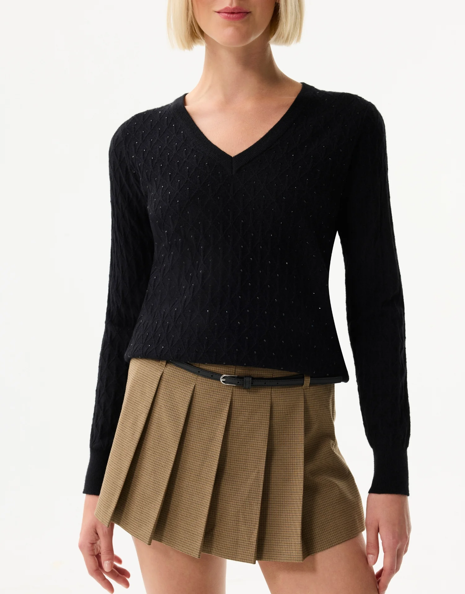 Pull ajouré col V - Image 6