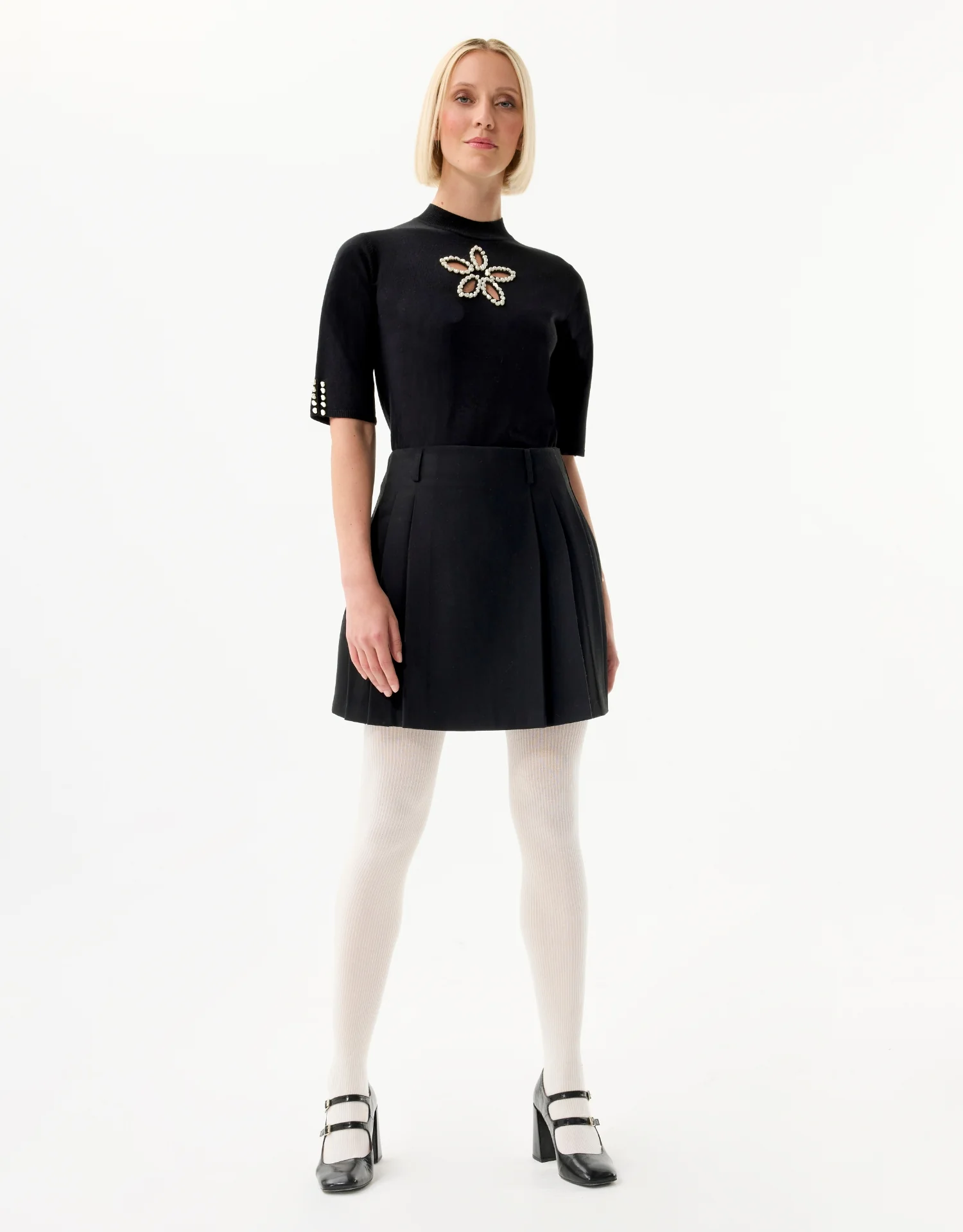 Pull perles fleur - Image 3
