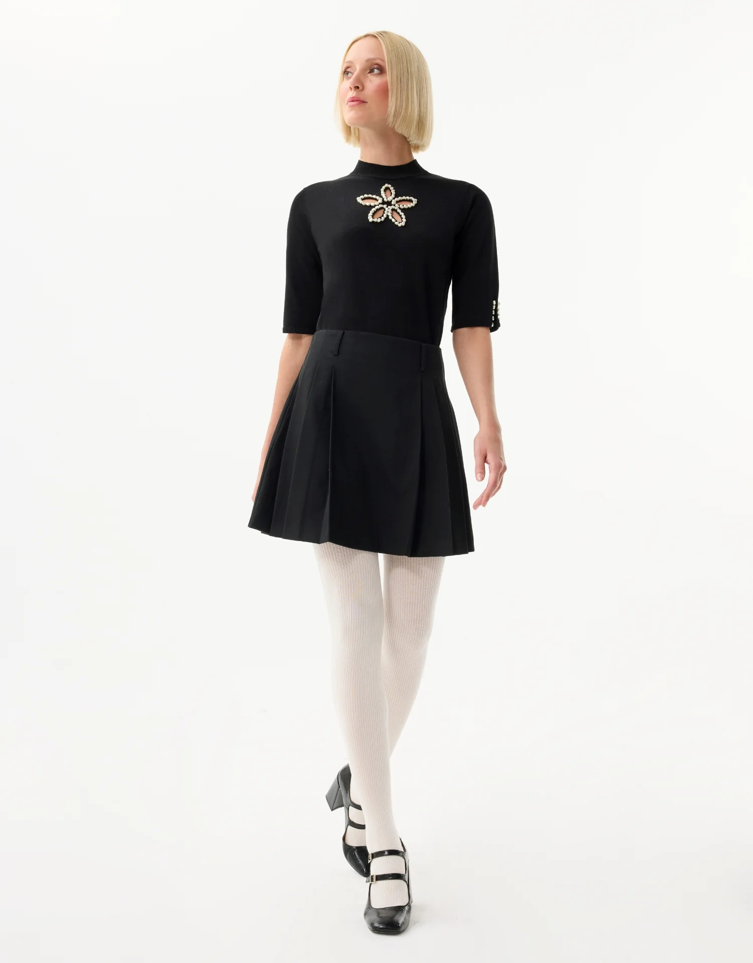 Pull perles fleur - Image 4