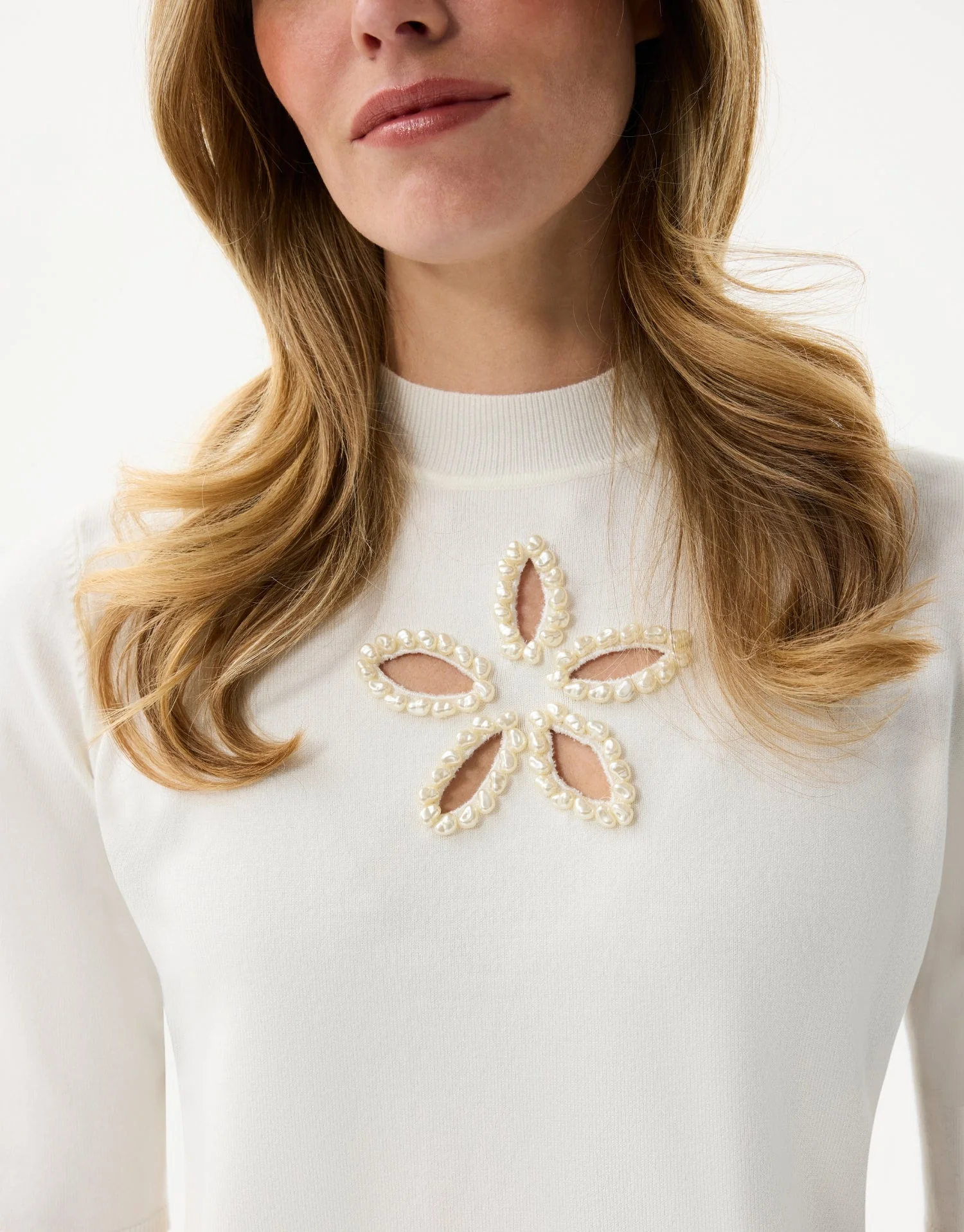 Pull perles fleur - Image 7