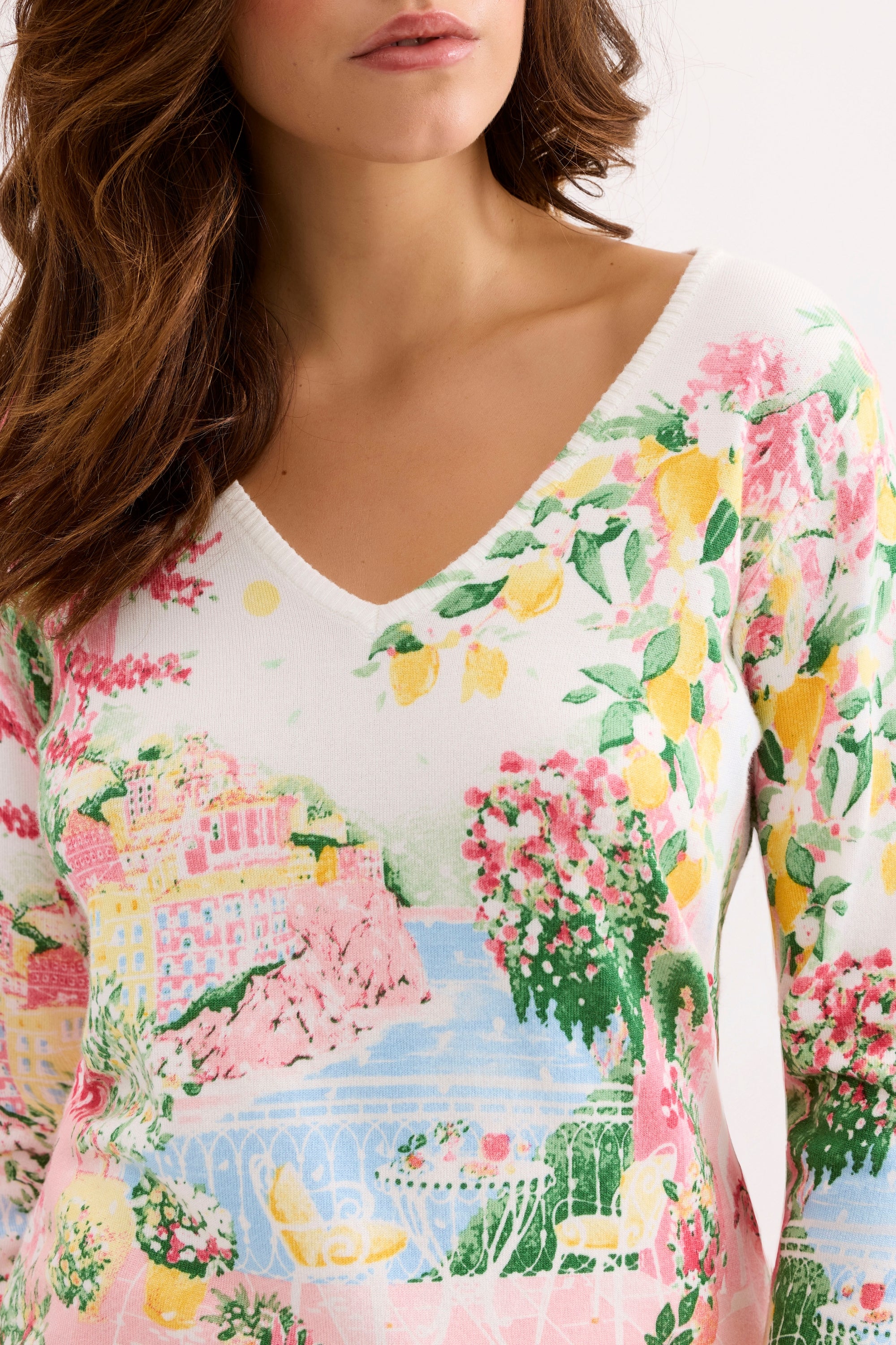 Pull imprimé paysage pastel - Image 2