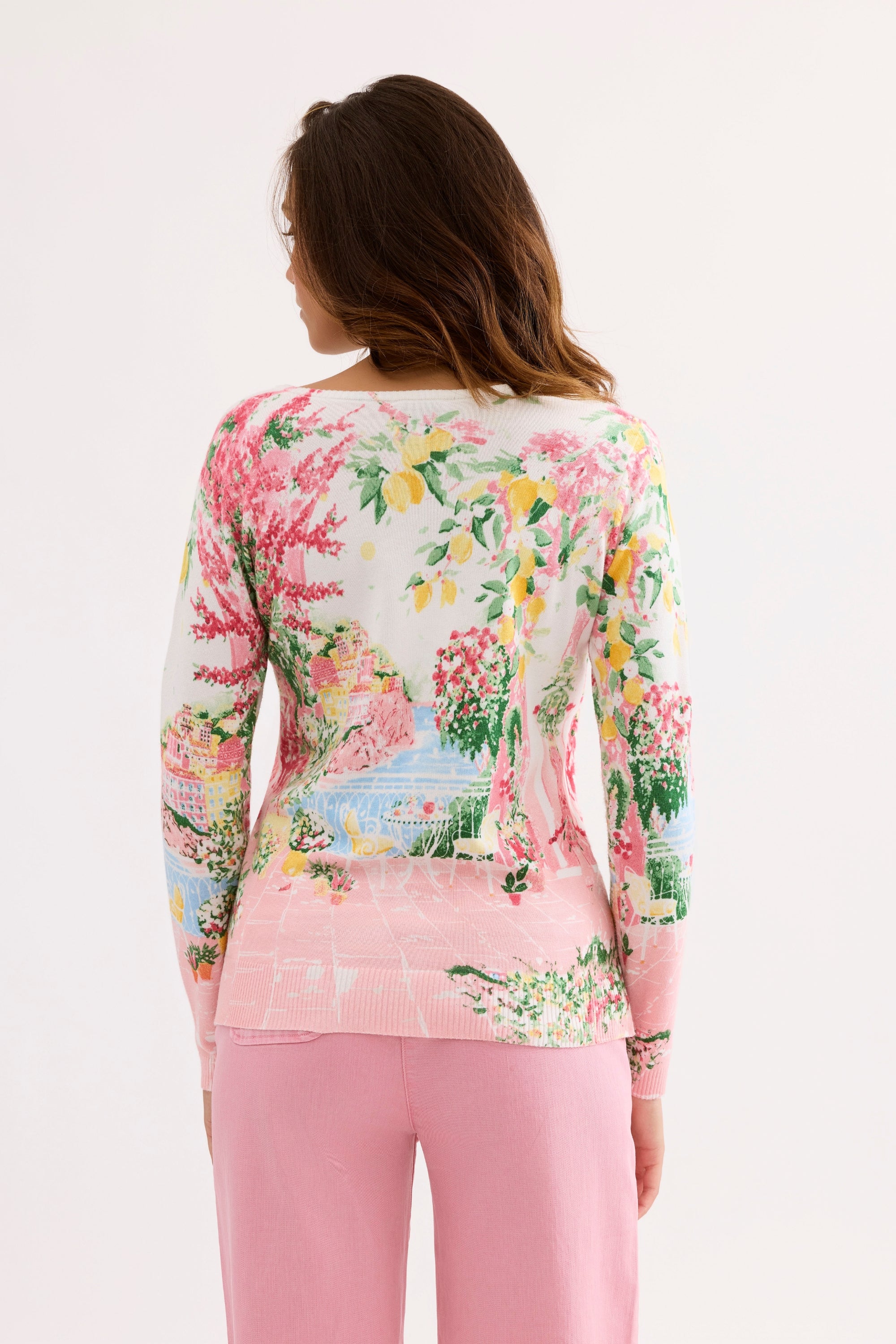 Pull imprimé paysage pastel - Image 4