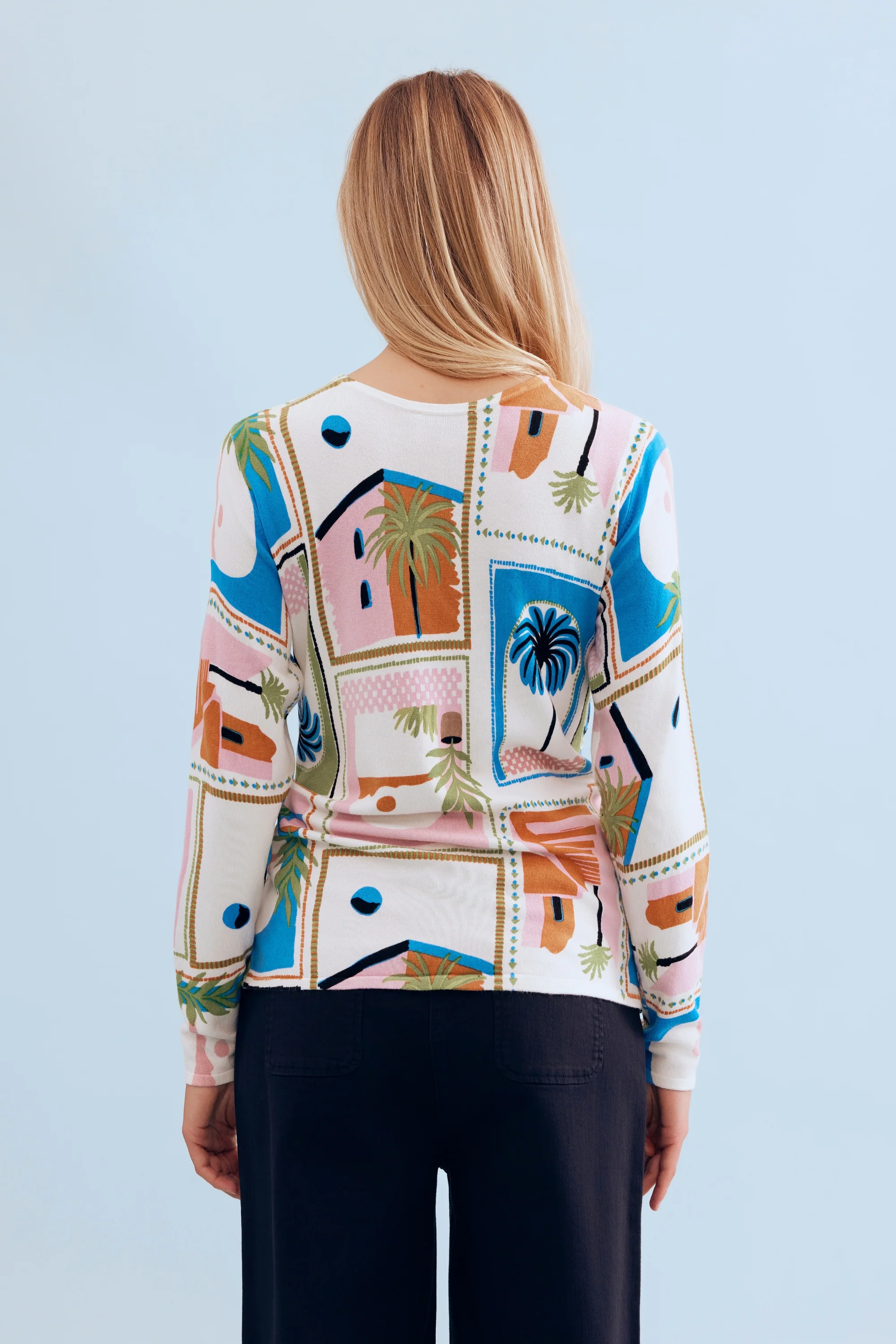 Pull imprimé graphique multicolore - Image 4