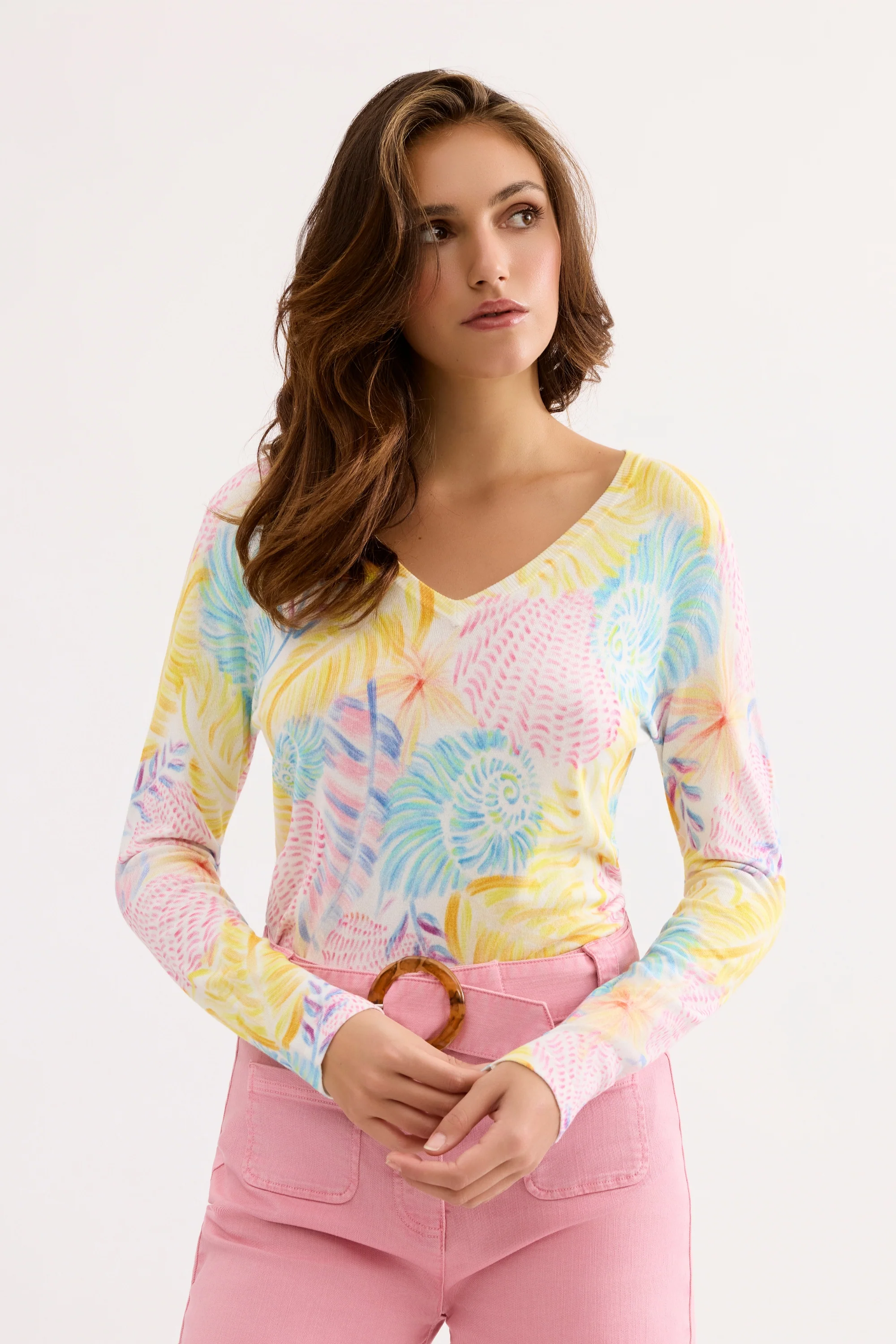 Pull imprimé tropical pastel - Image 3