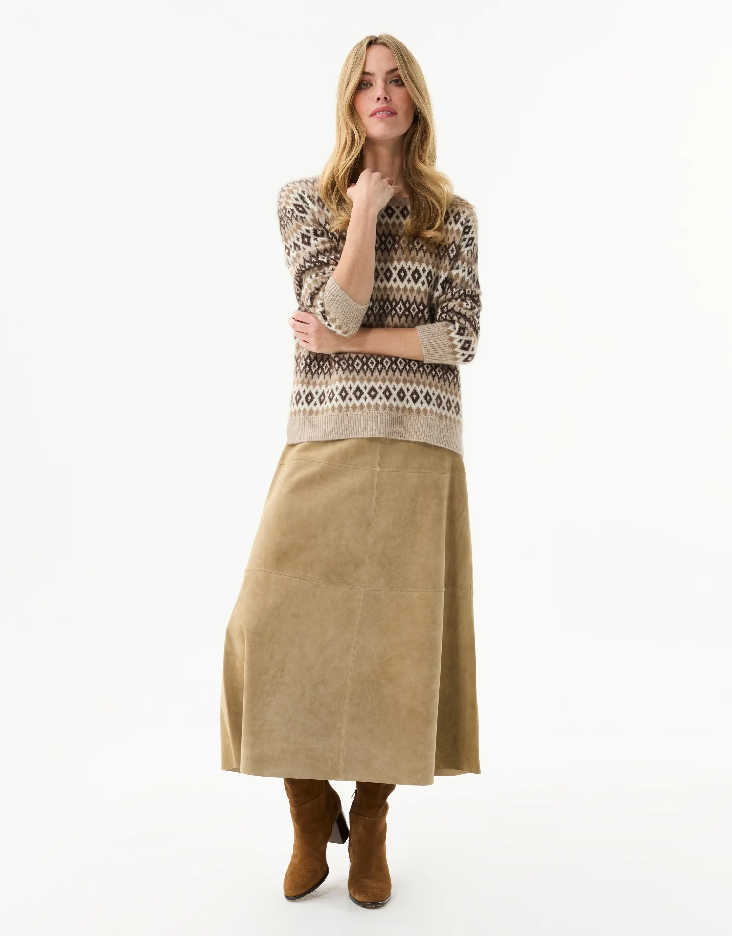 Pull jacquard en laine et raton laveur - Image 2