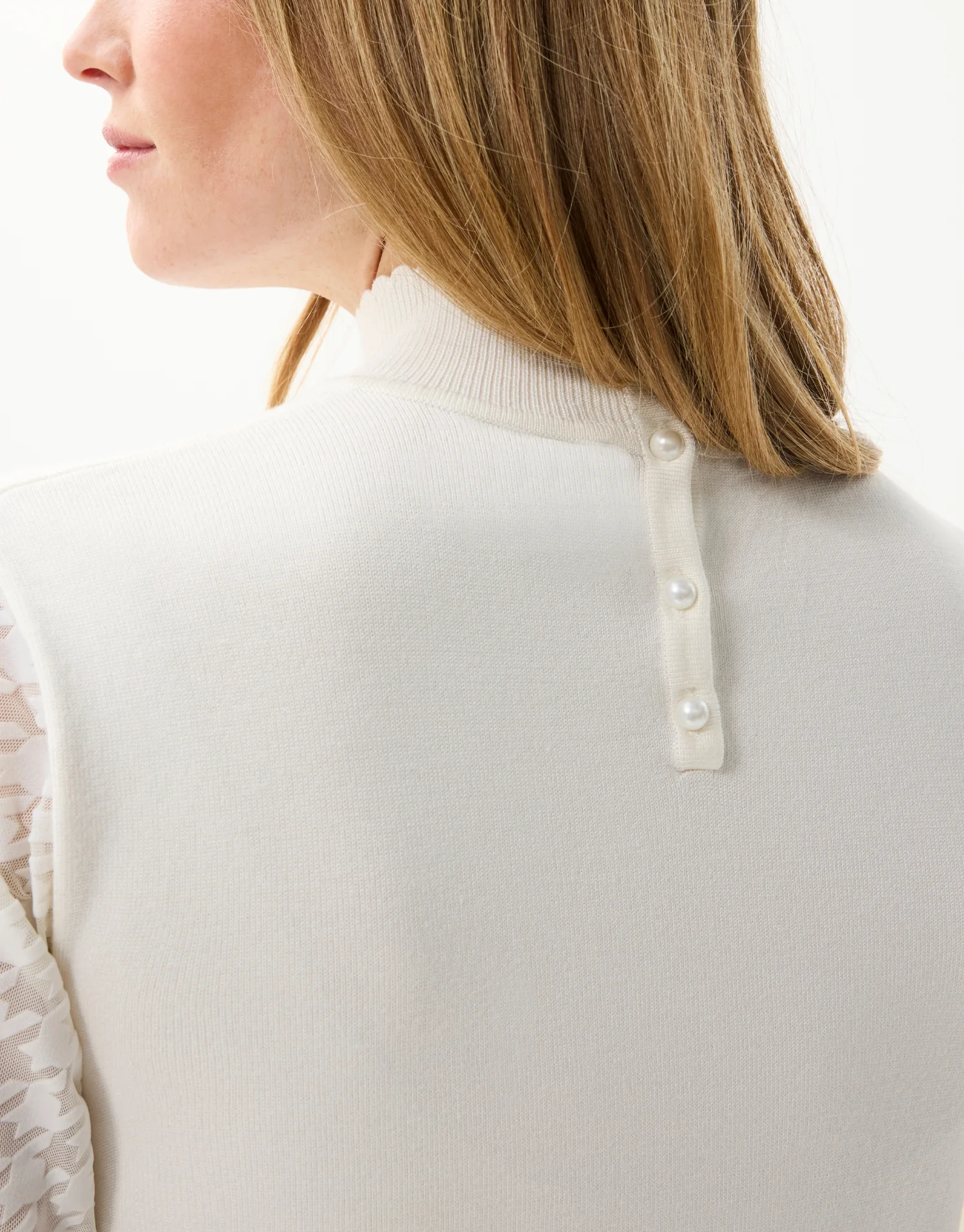 Pull manches voile motif pied-de-poule - Image 8