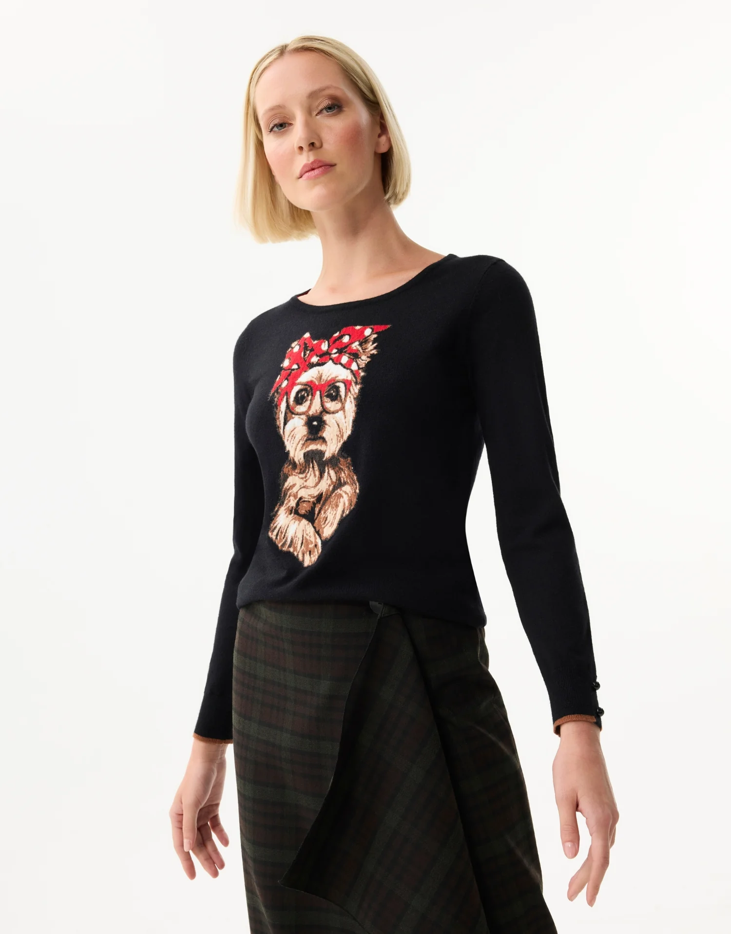 Pull motif chien brodé - Image 2
