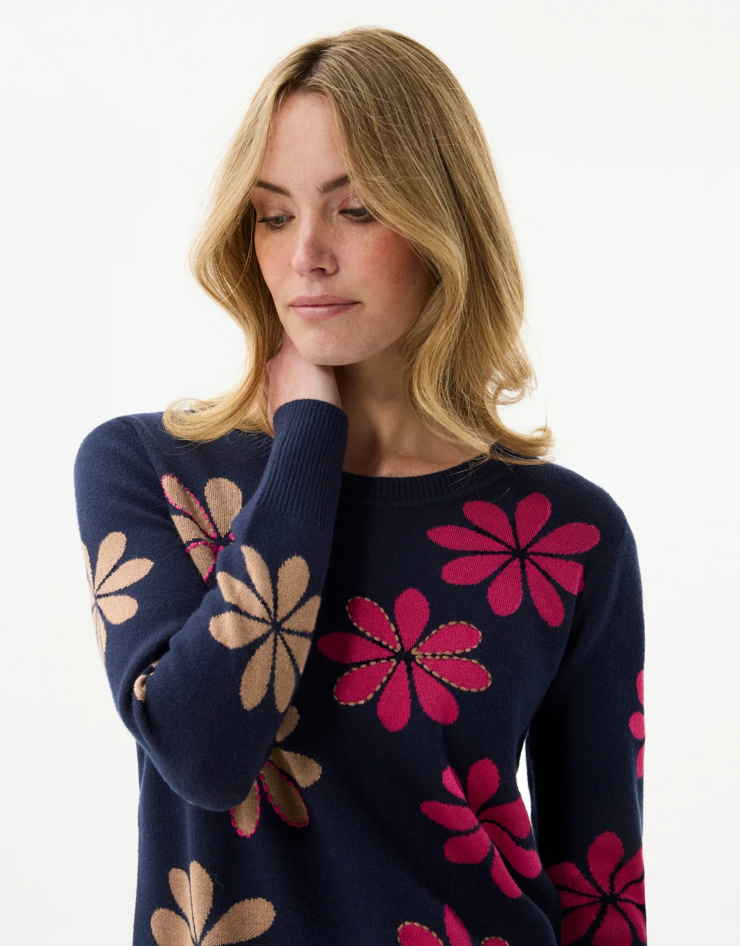 Pull motif fleurs multicolores - Image 5