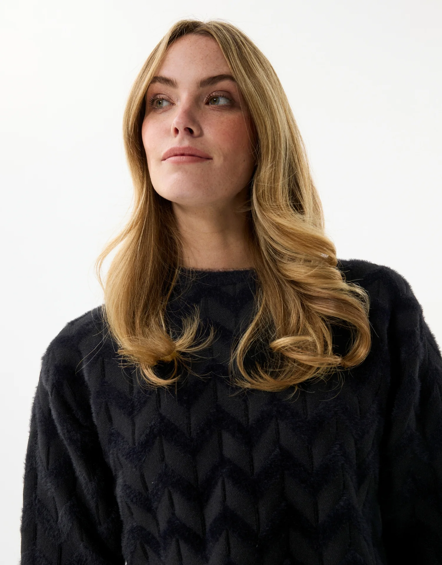 Pull texturé motif chevrons - Image 2