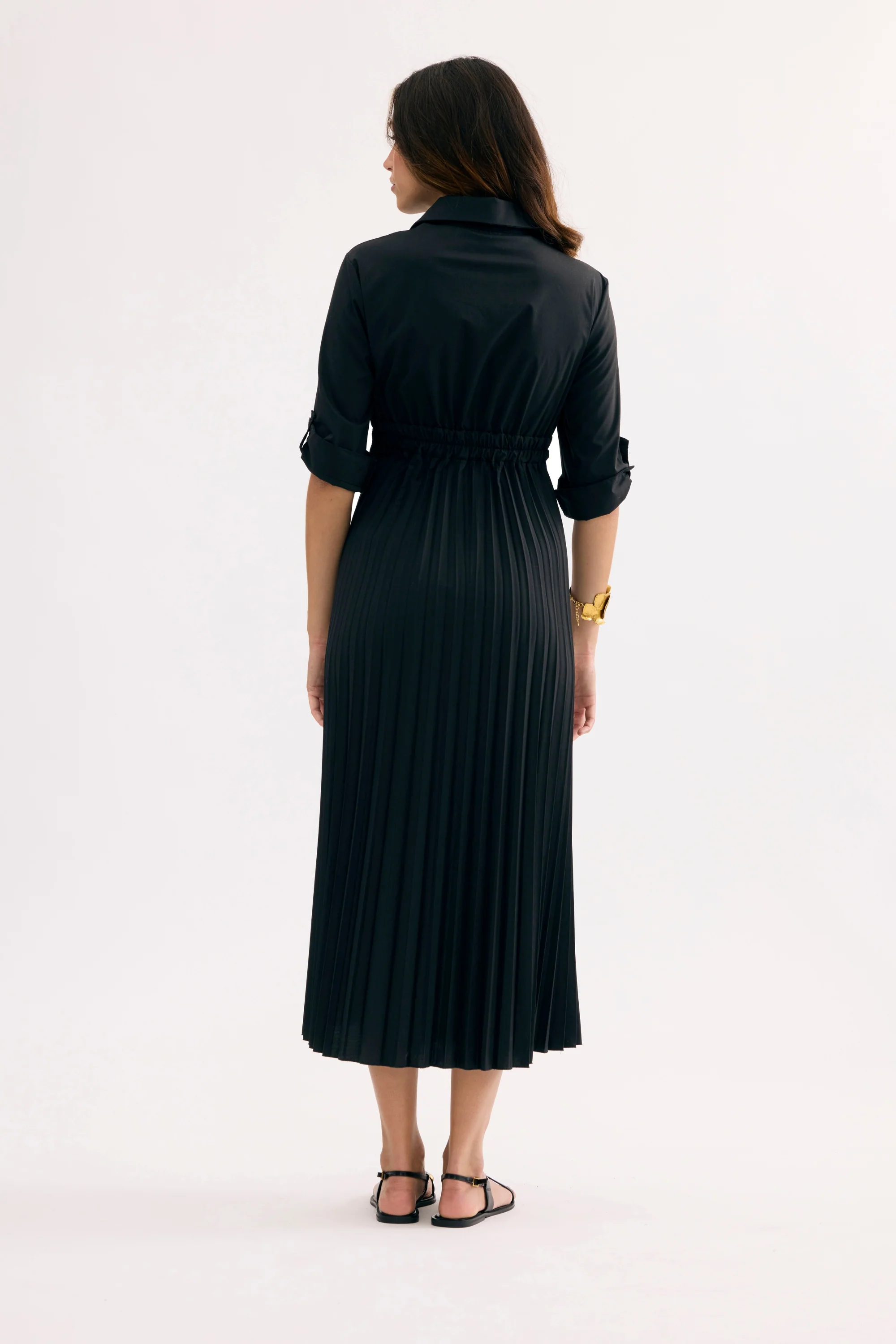 Robe longue élégante manches 3/4 - Image 3