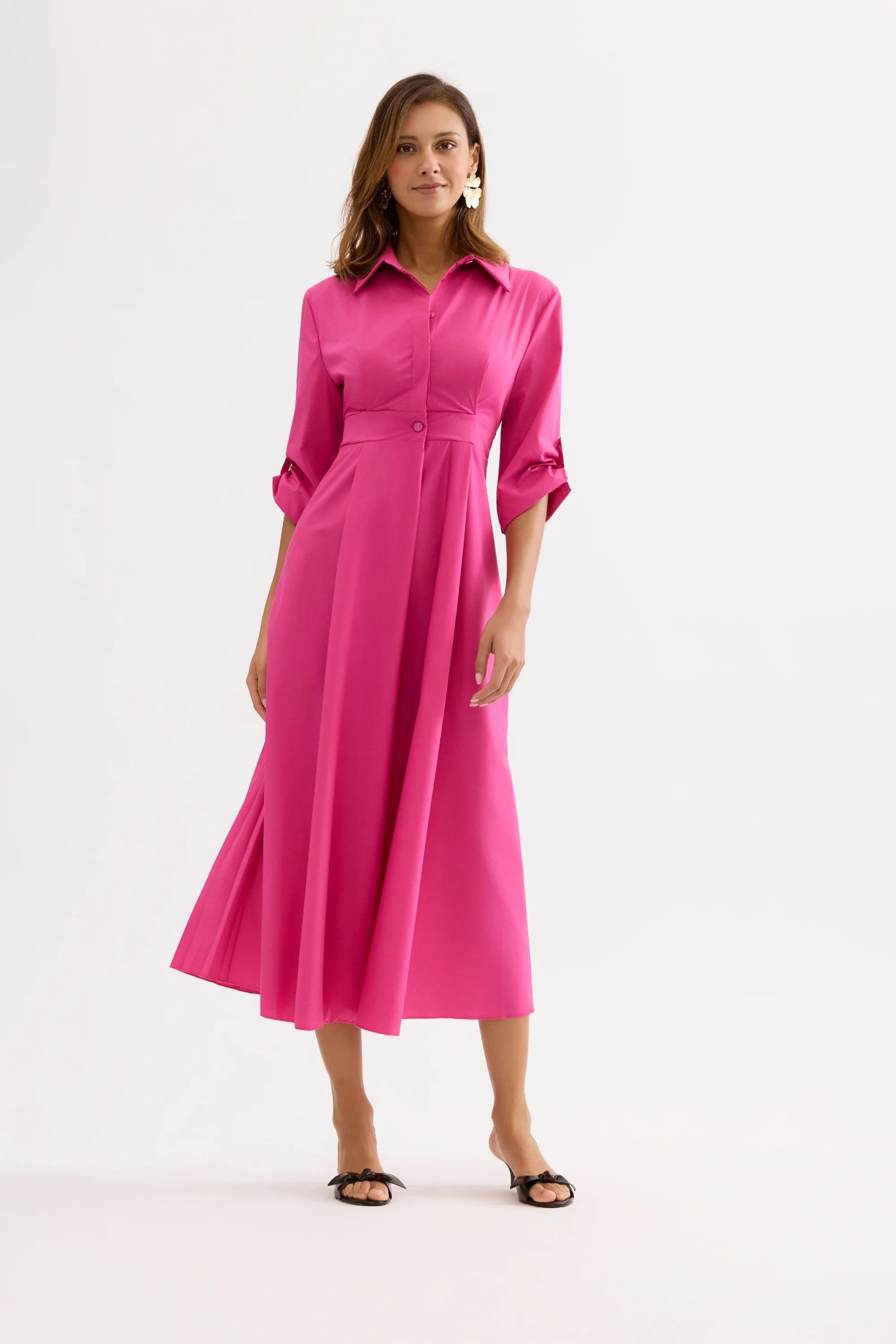 Robe longue élégante manches 3/4 - Image 5